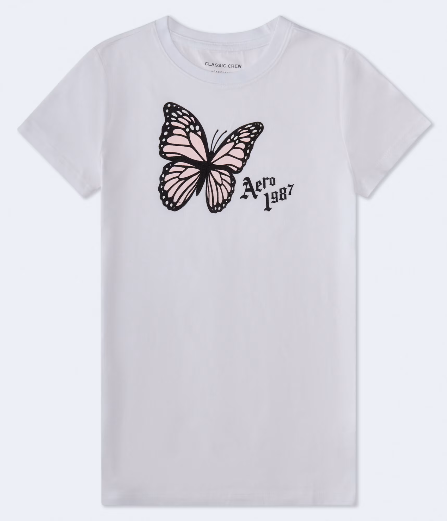 Aero 1987 Butterfly Flocked Graphic Tee bleach