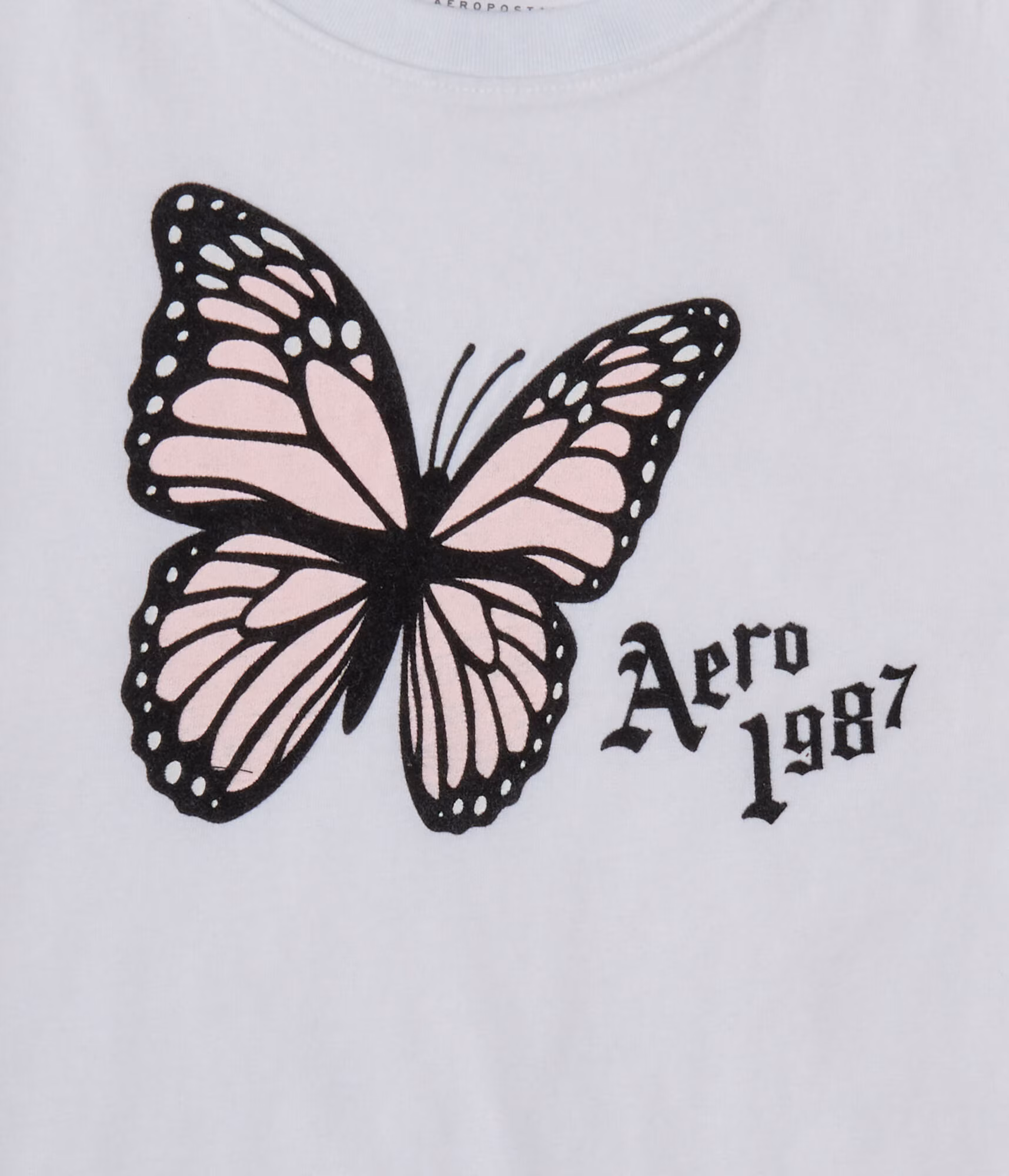 Aero 1987 Butterfly Flocked Graphic Tee bleach