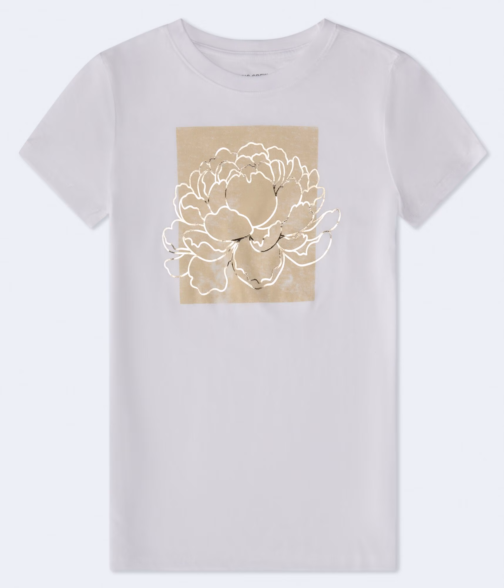 Floral Box Foil Graphic Tee bleach
