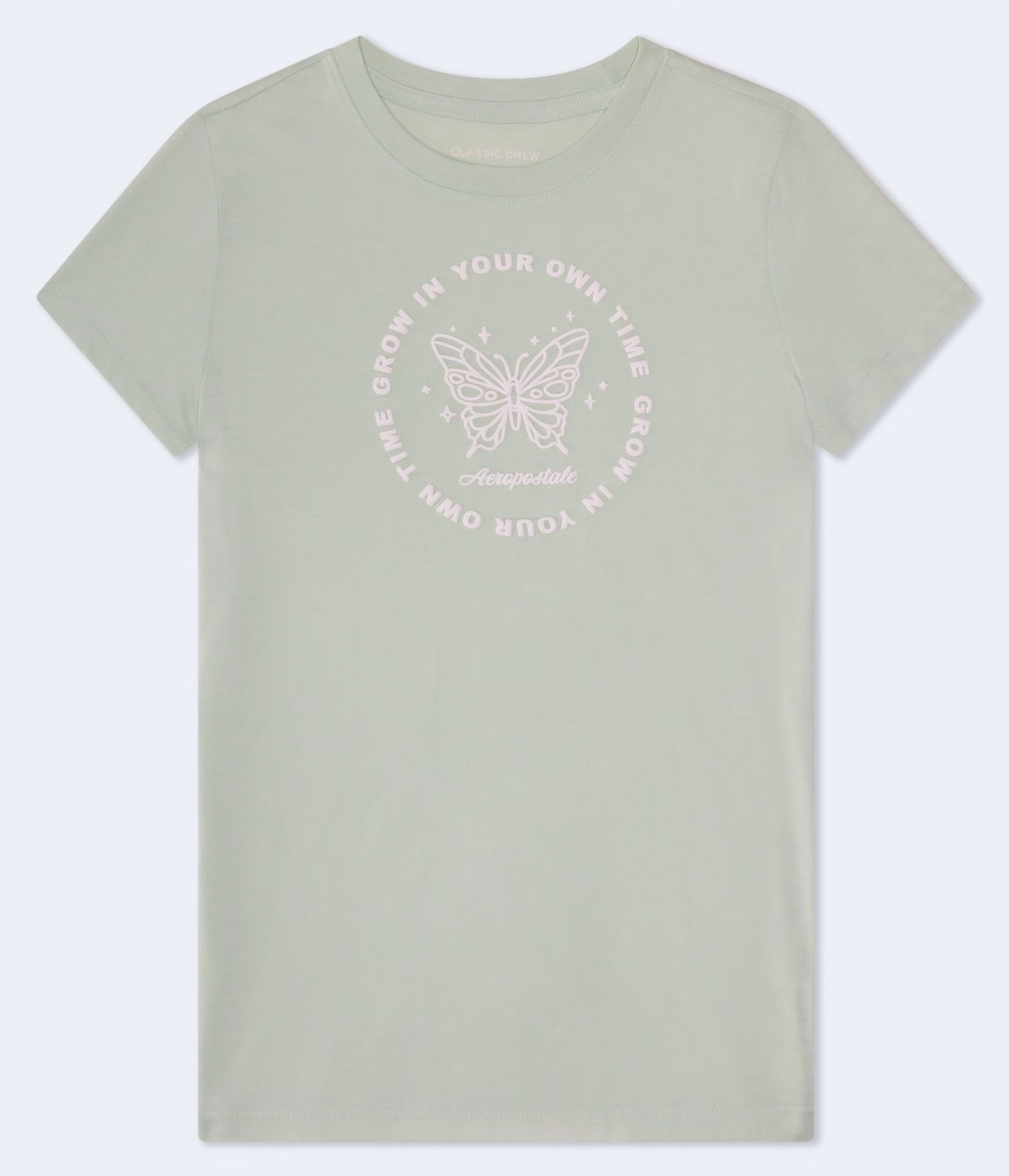 Aeropostale Circle Butterfly Graphic Tee green tinge