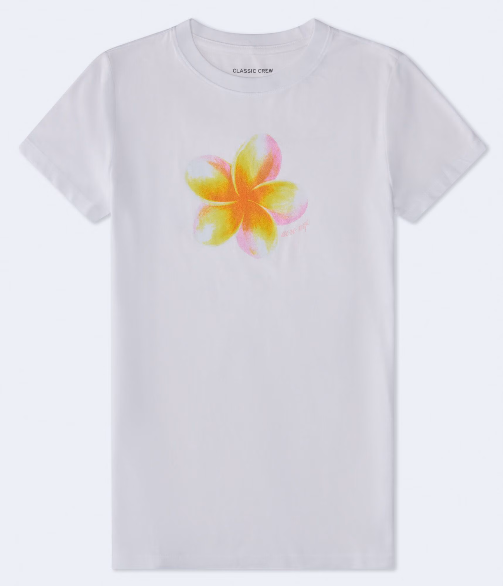 Tropical Flower Graphic Tee bleach
