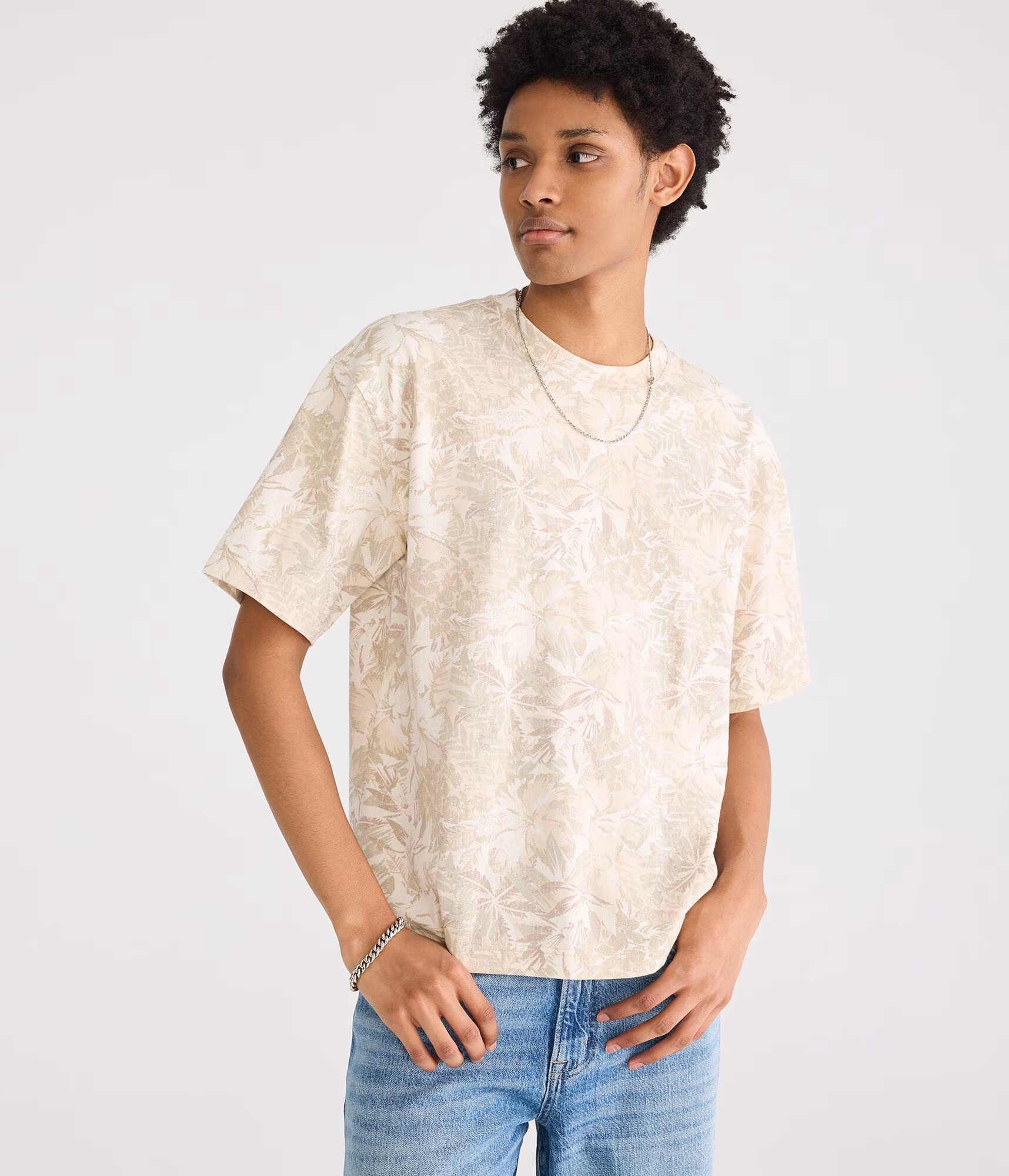 Floral Camo Heavyweight Crew Tee garland