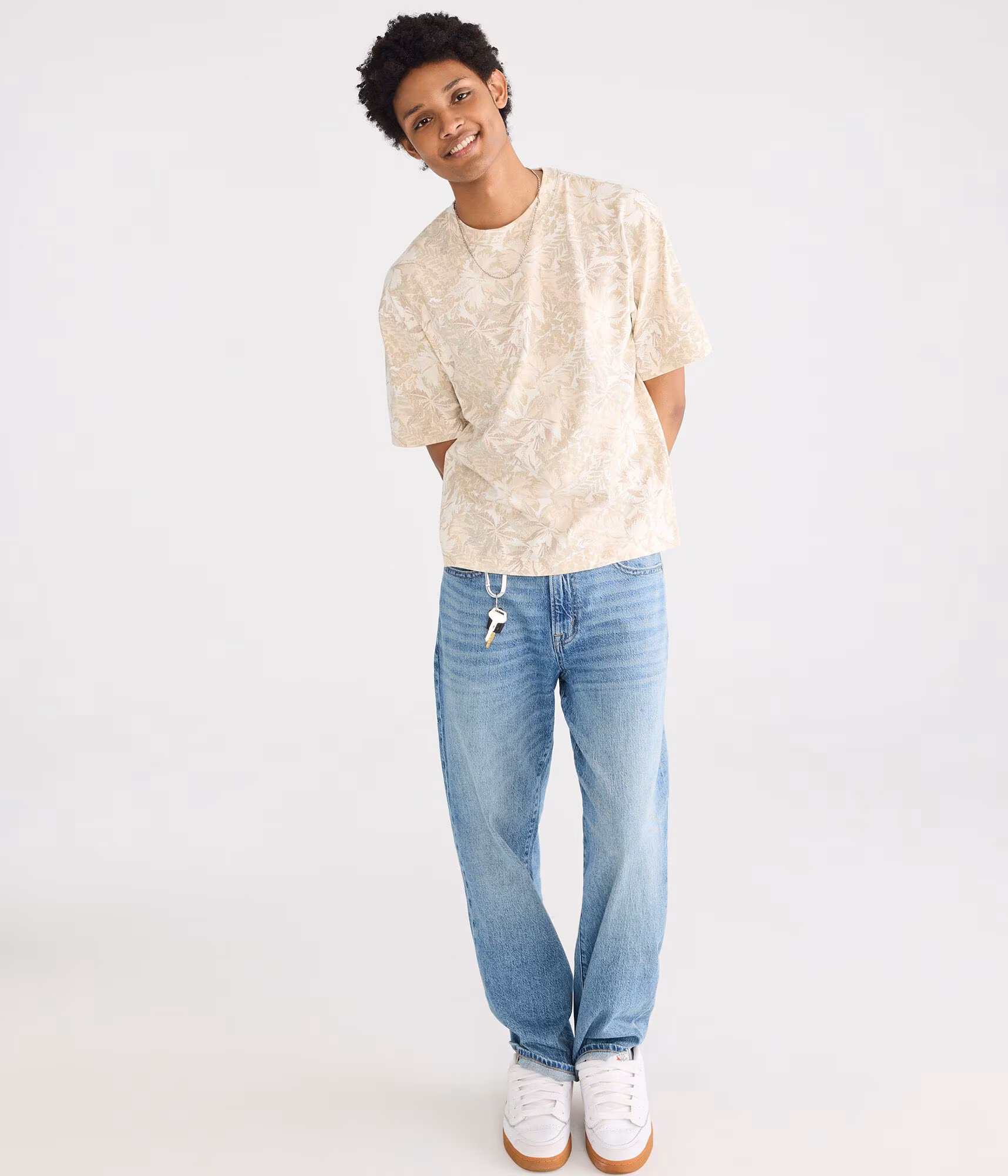 Floral Camo Heavyweight Crew Tee garland