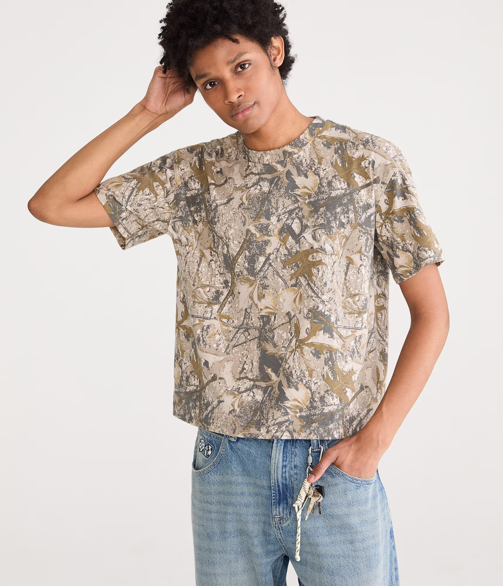 Forest Camo Heavyweight Crew Tee garland