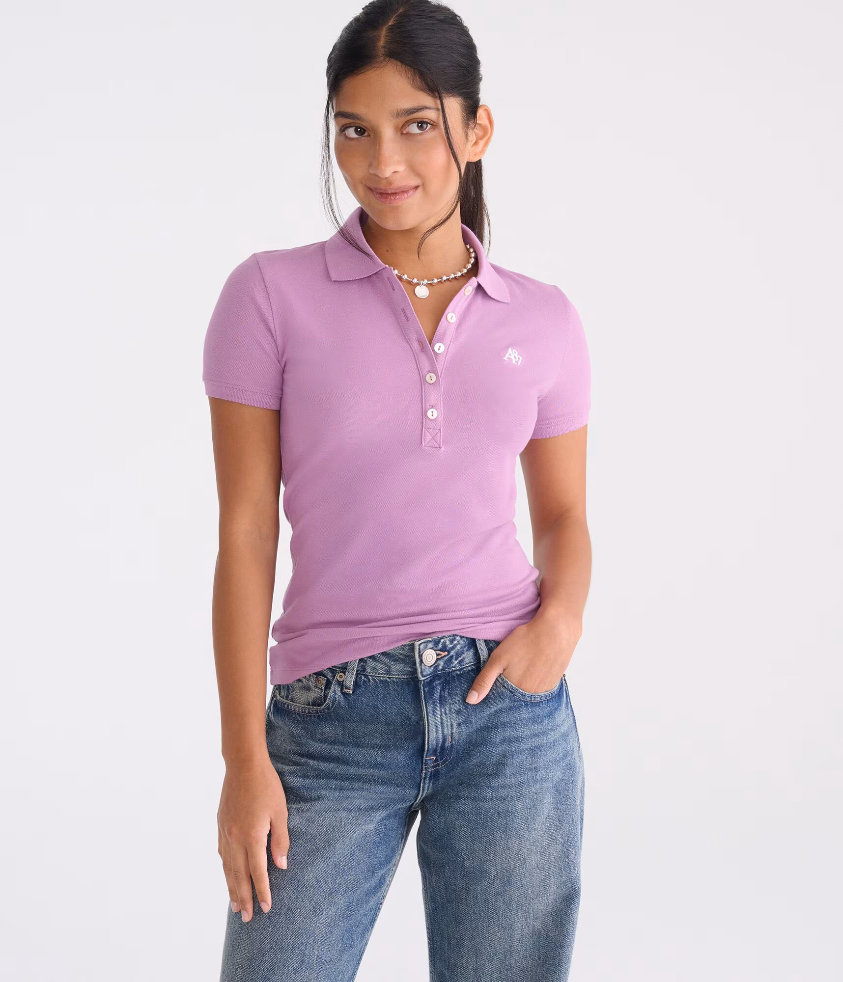 A87 Piqué Polo plum