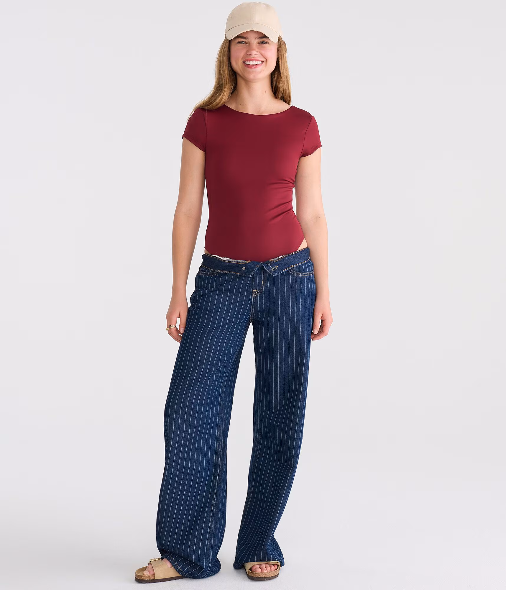 Short Sleeve Buttery Soft Crew Bodysuit classic auburn