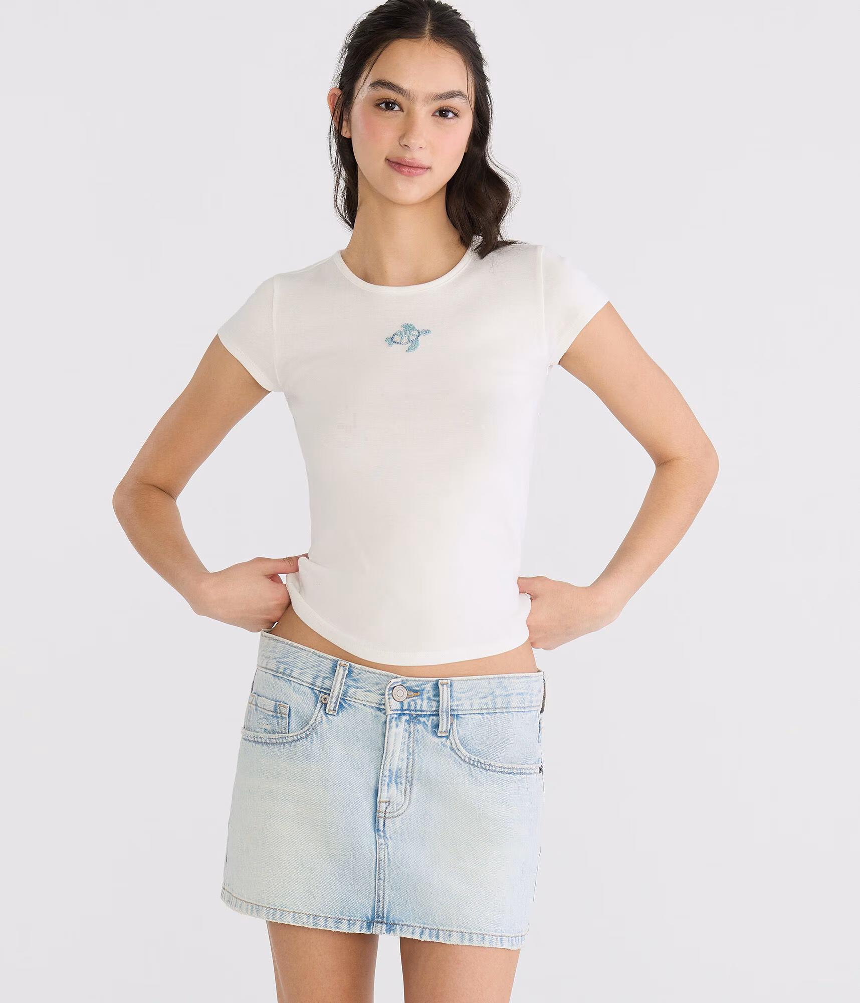 Seriously Soft Sea Turtle Graphic Baby Tee cream