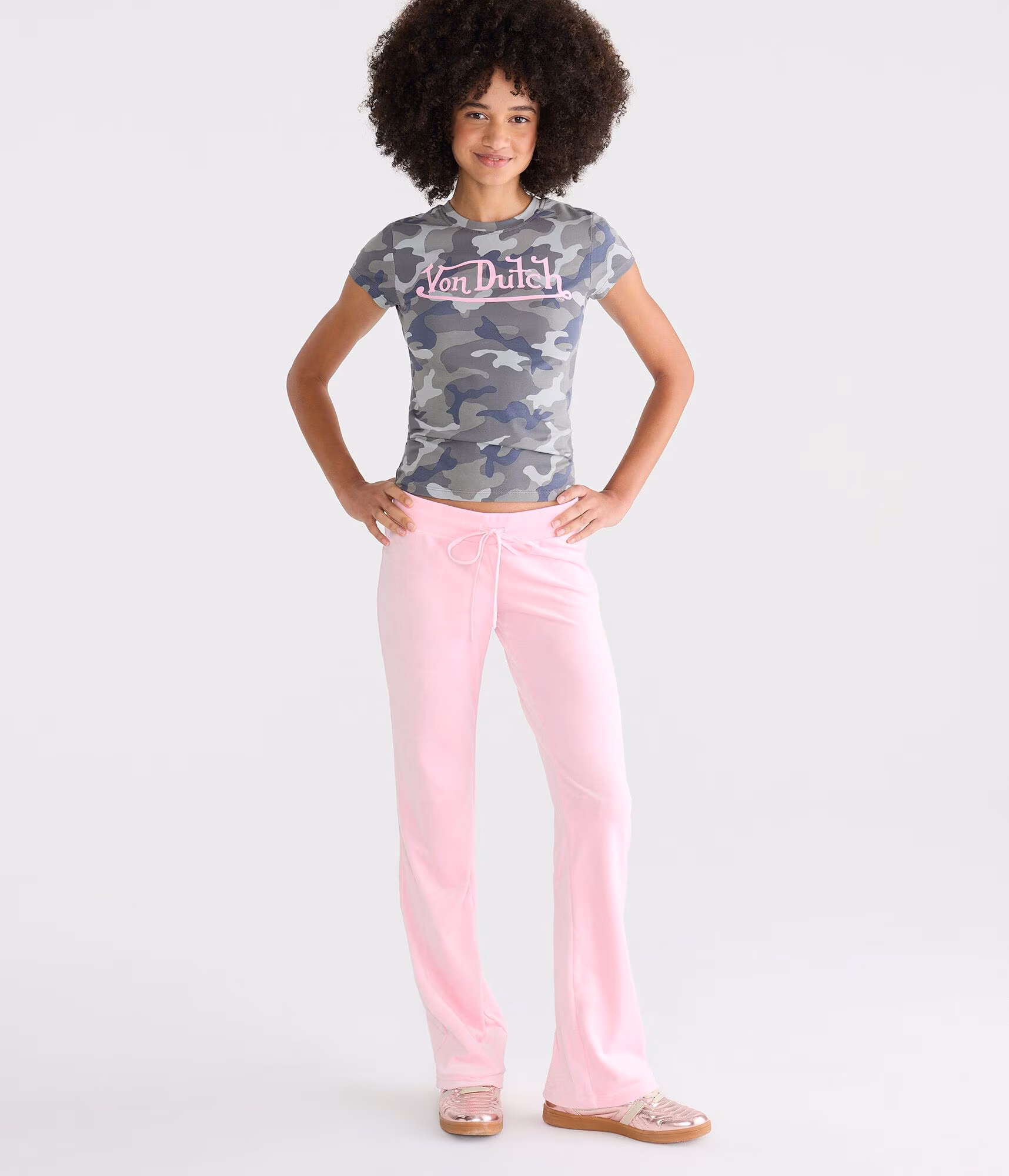 Von Dutch Camo Graphic Baby Tee garland
