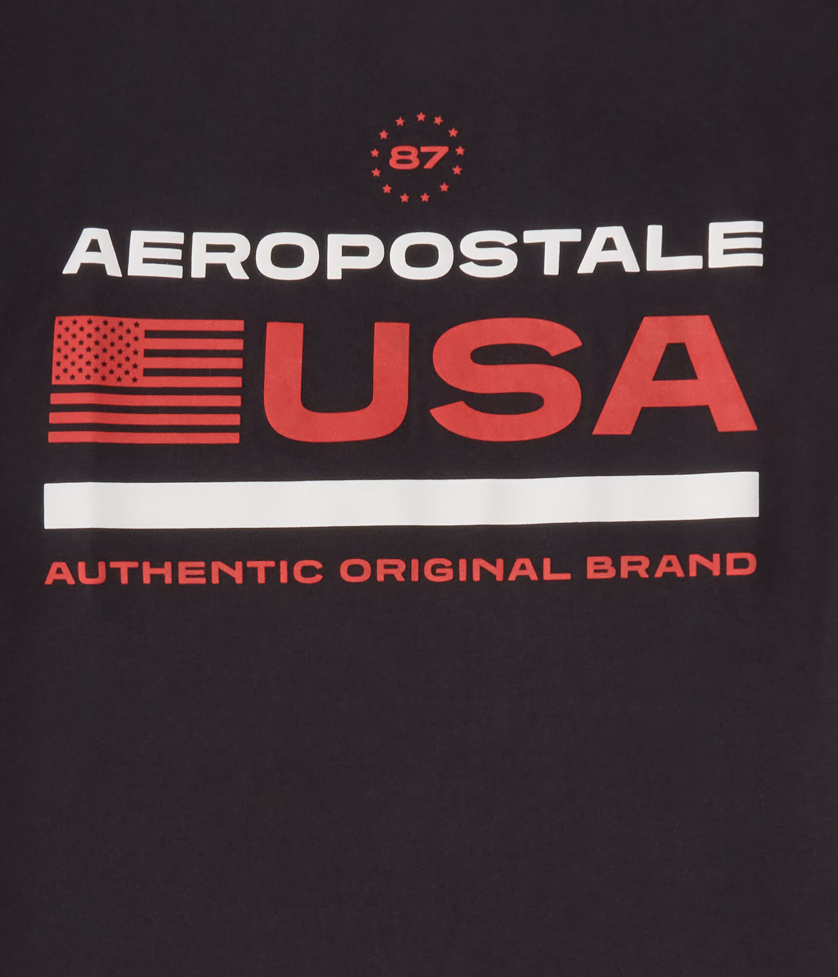 Aeropostale USA Flag Graphic Tee black fox
