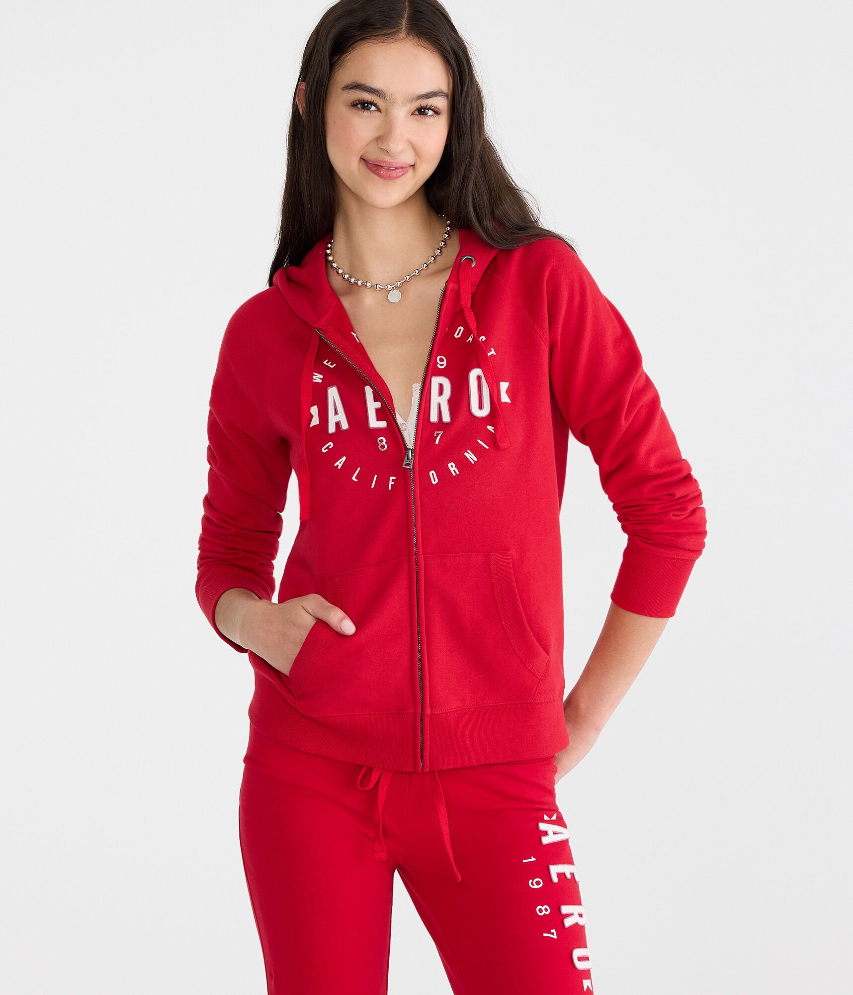 Aero West Coast Full-Zip Hoodie grenadine