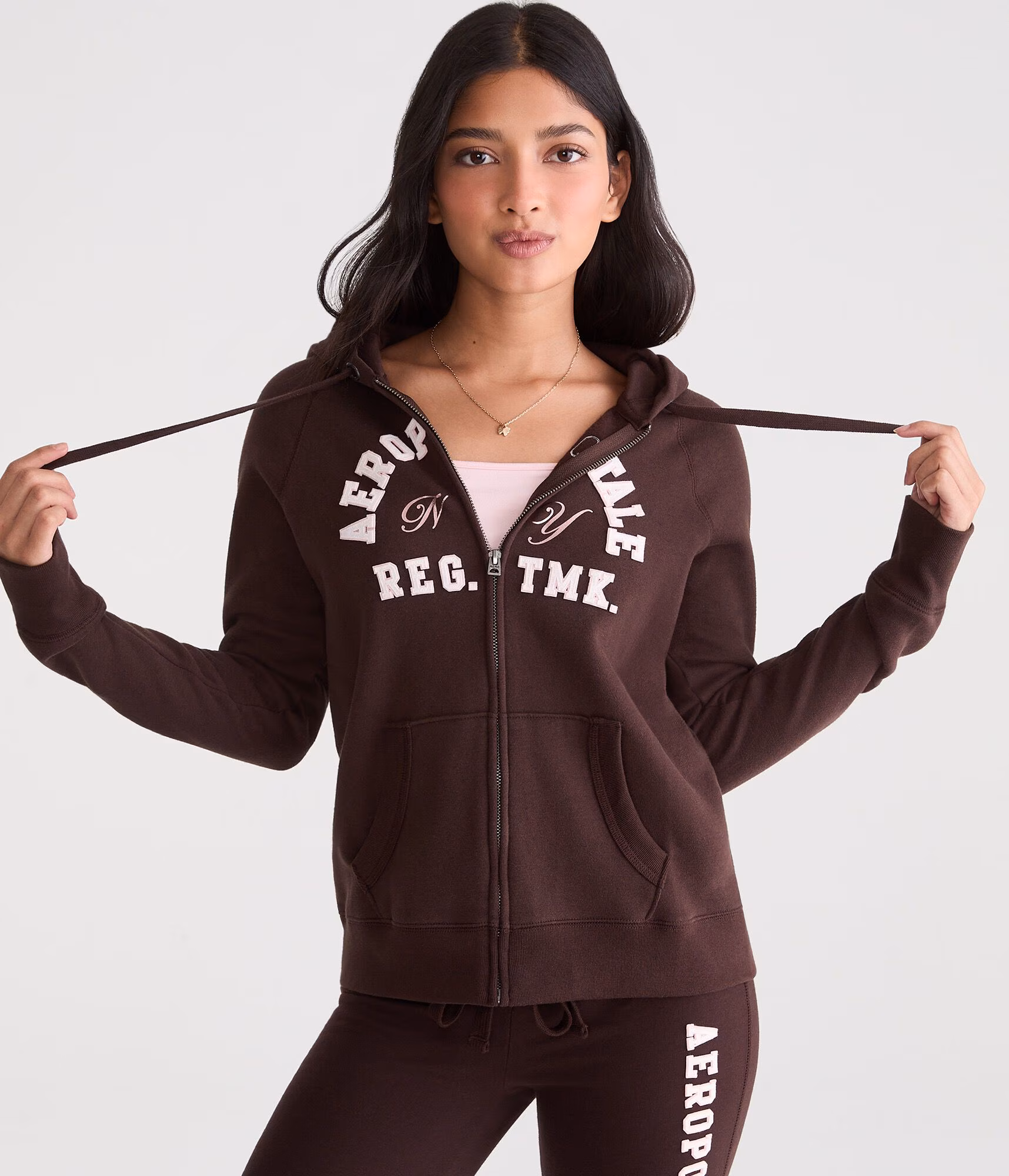 Aeropostale NY Full-Zip Hoodie biscuit