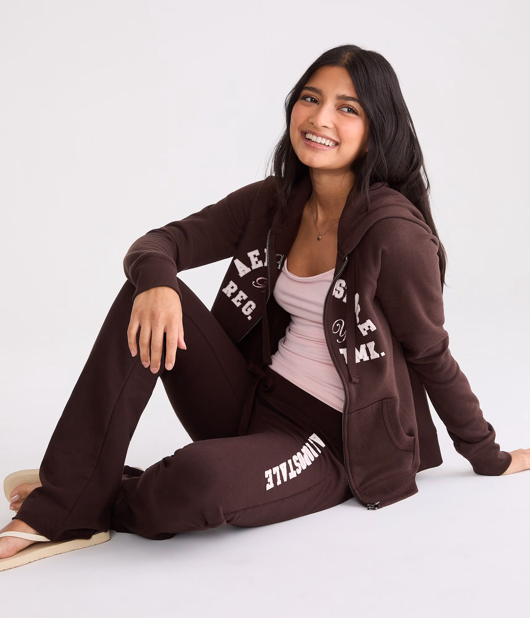 Aeropostale NY Full-Zip Hoodie biscuit