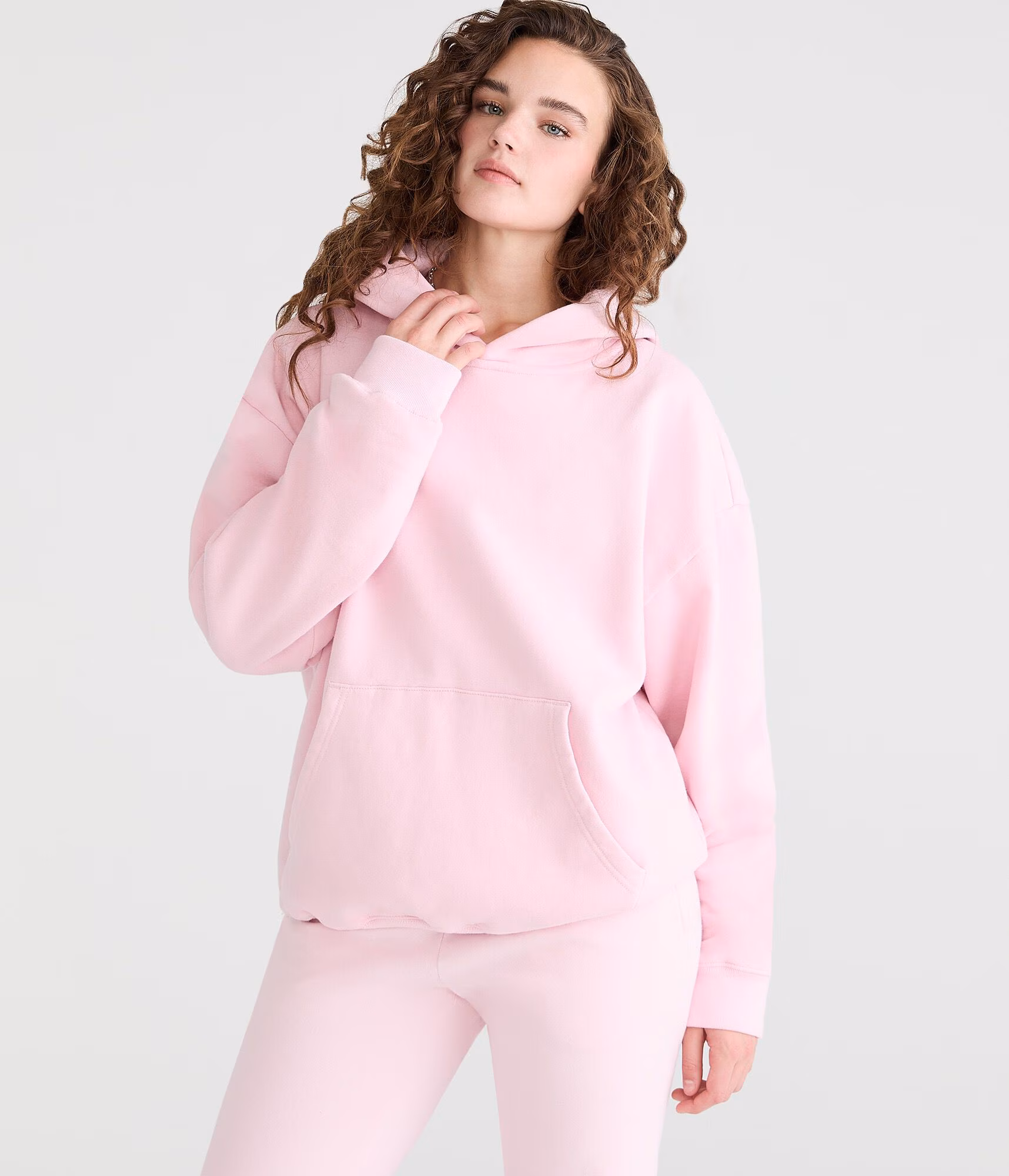 Cloud Soft Oversized Pullover Hoodie mermaid pink