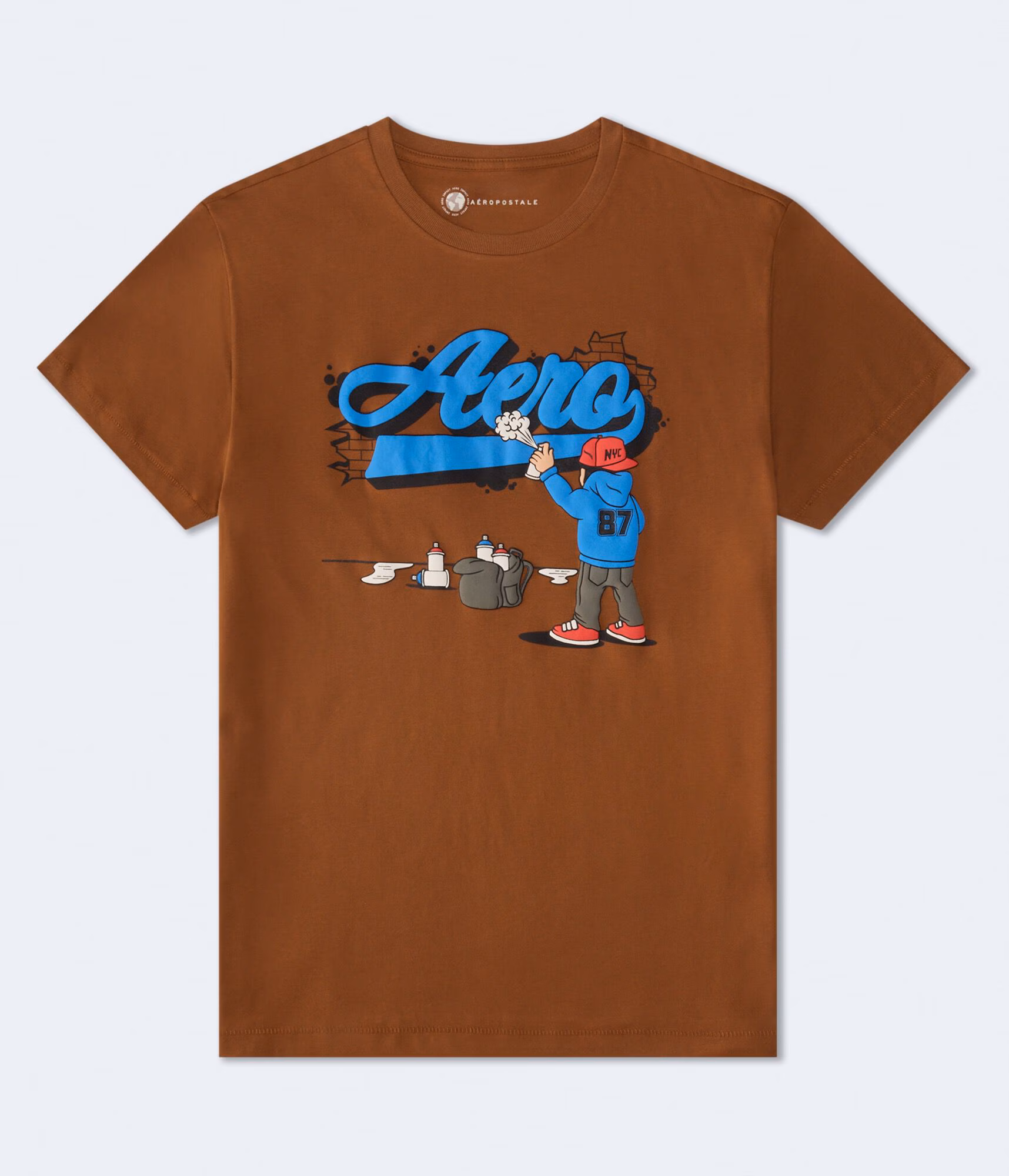 Aero Graffiti Artist Graphic Tee medium brown