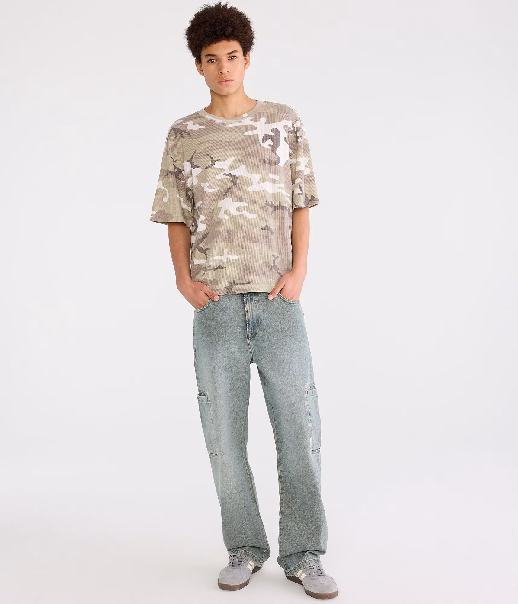 Camo Waffle Crew Tee garland