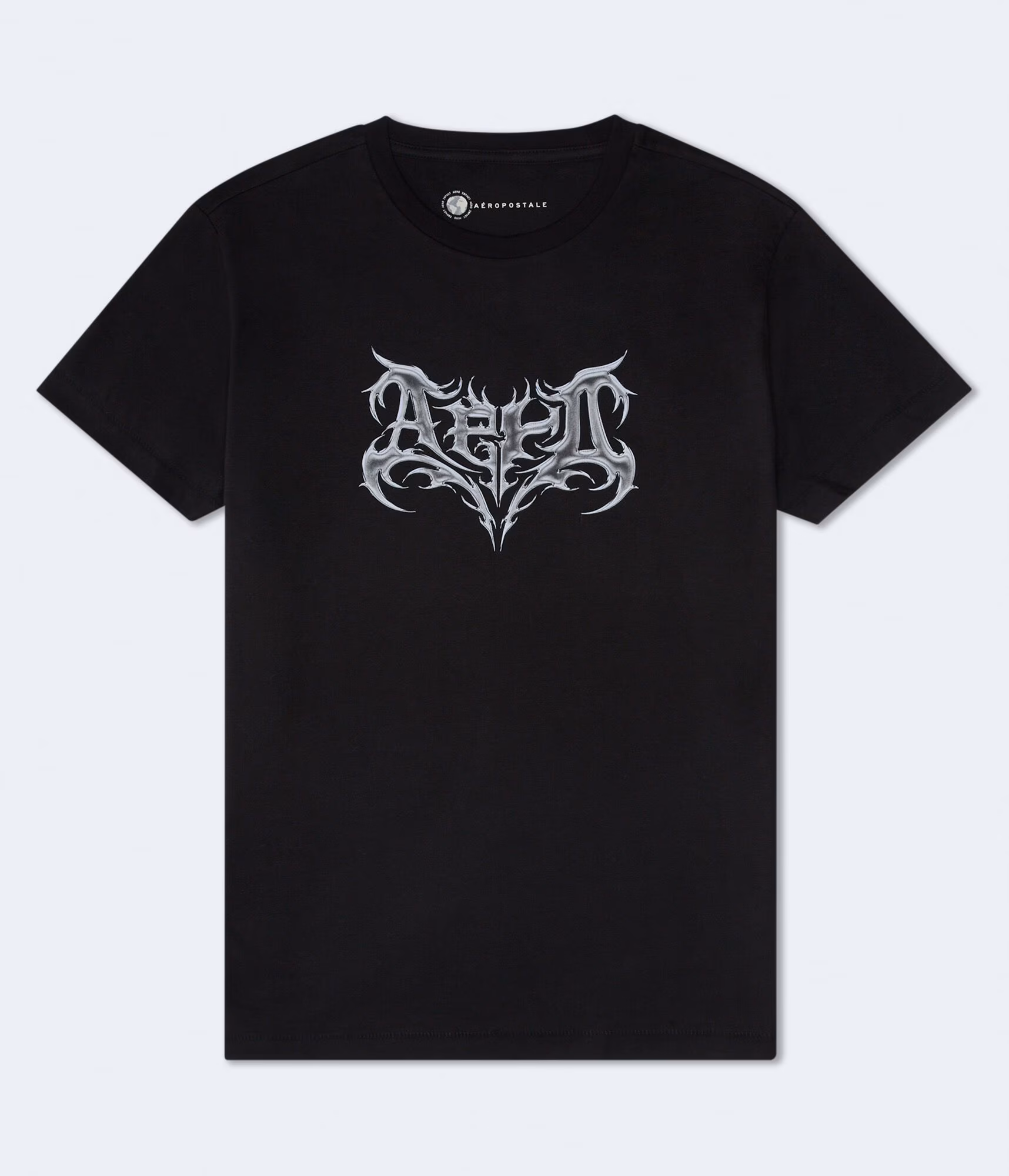 Aero Chrome Gothic Logo Graphic Tee black fox