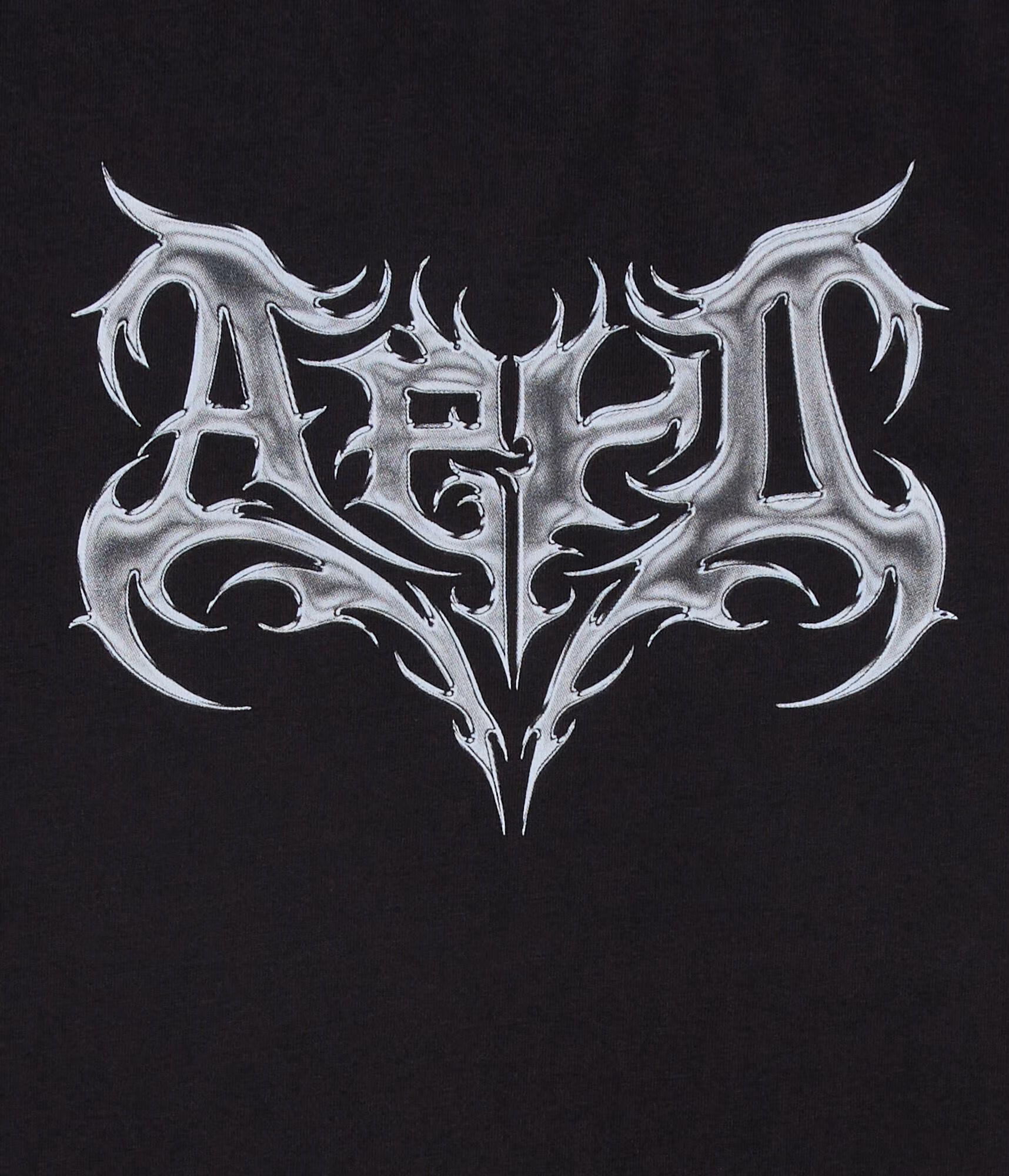 Aero Chrome Gothic Logo Graphic Tee black fox