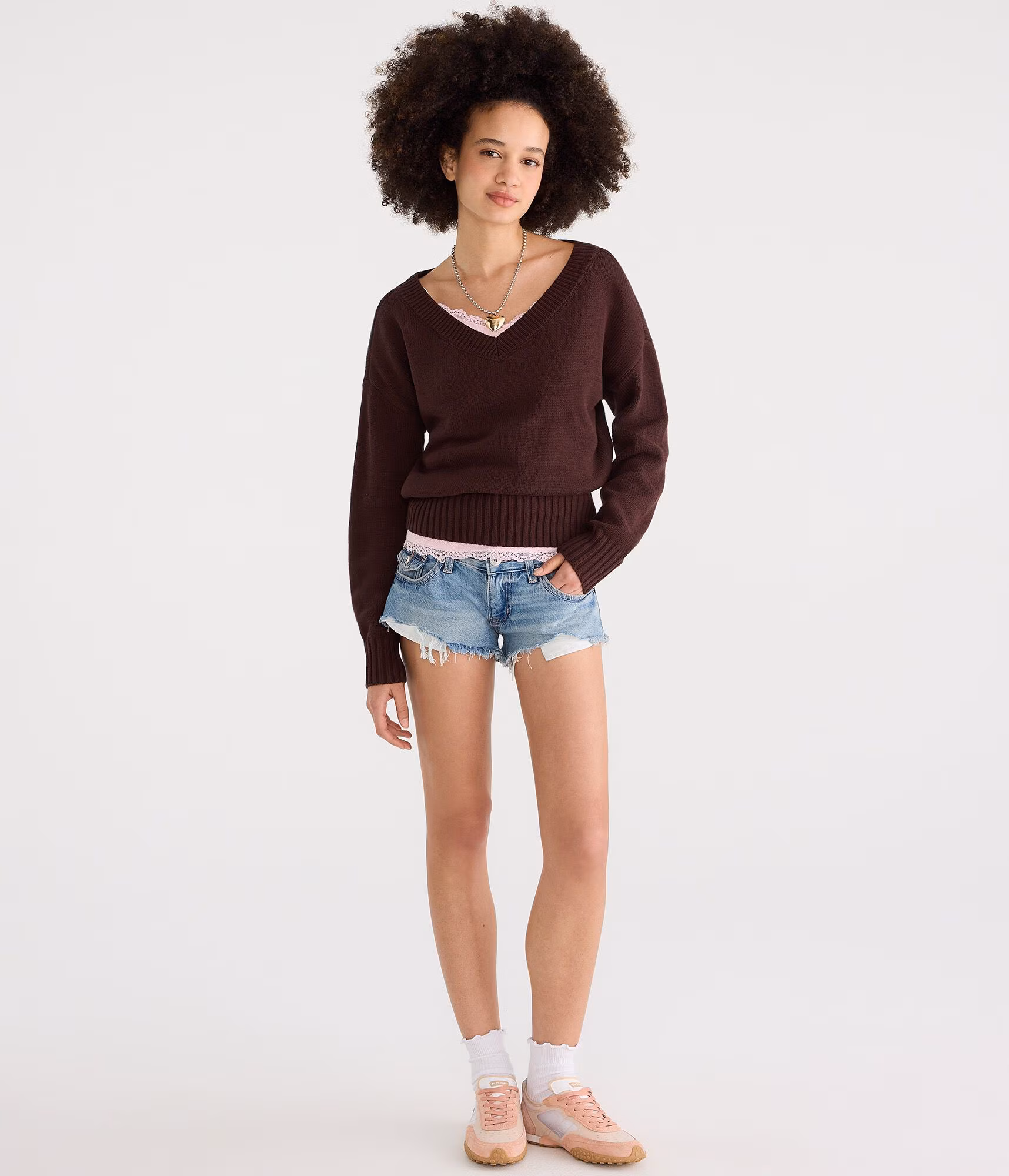 Super Low-Rise Micro Denim Shorts light wash