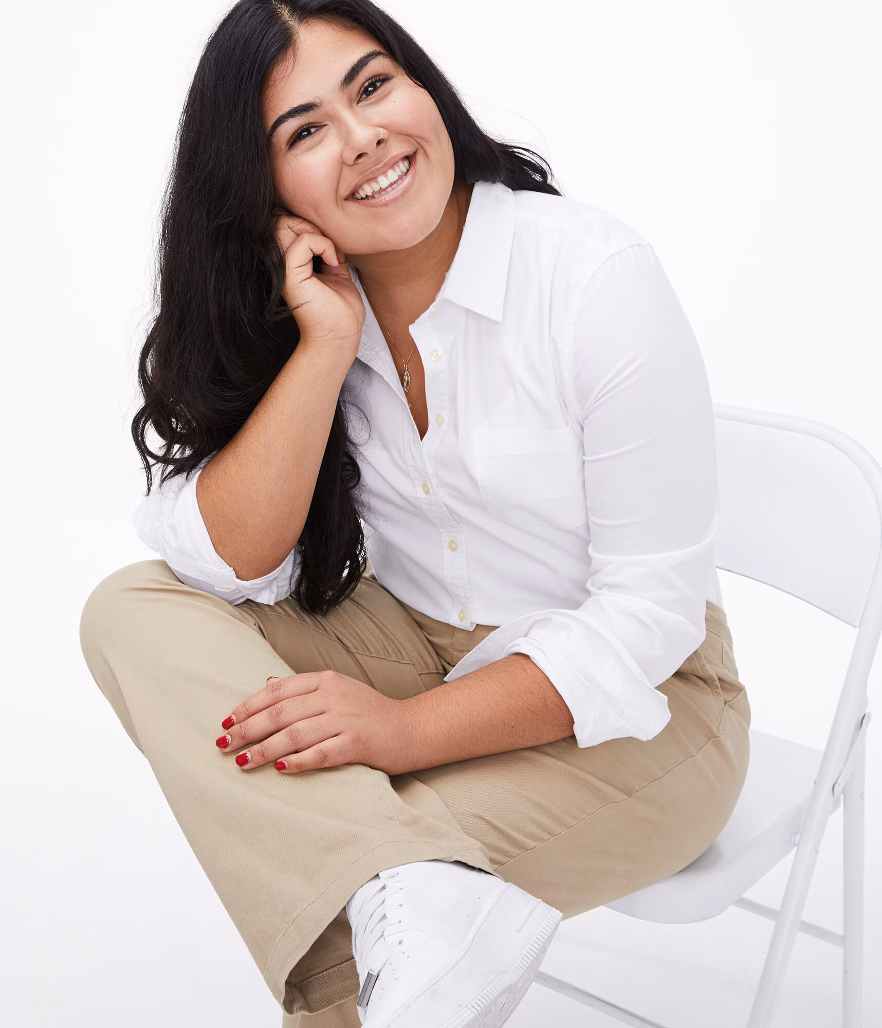 Curvy Twill Uniform Pants summer tan