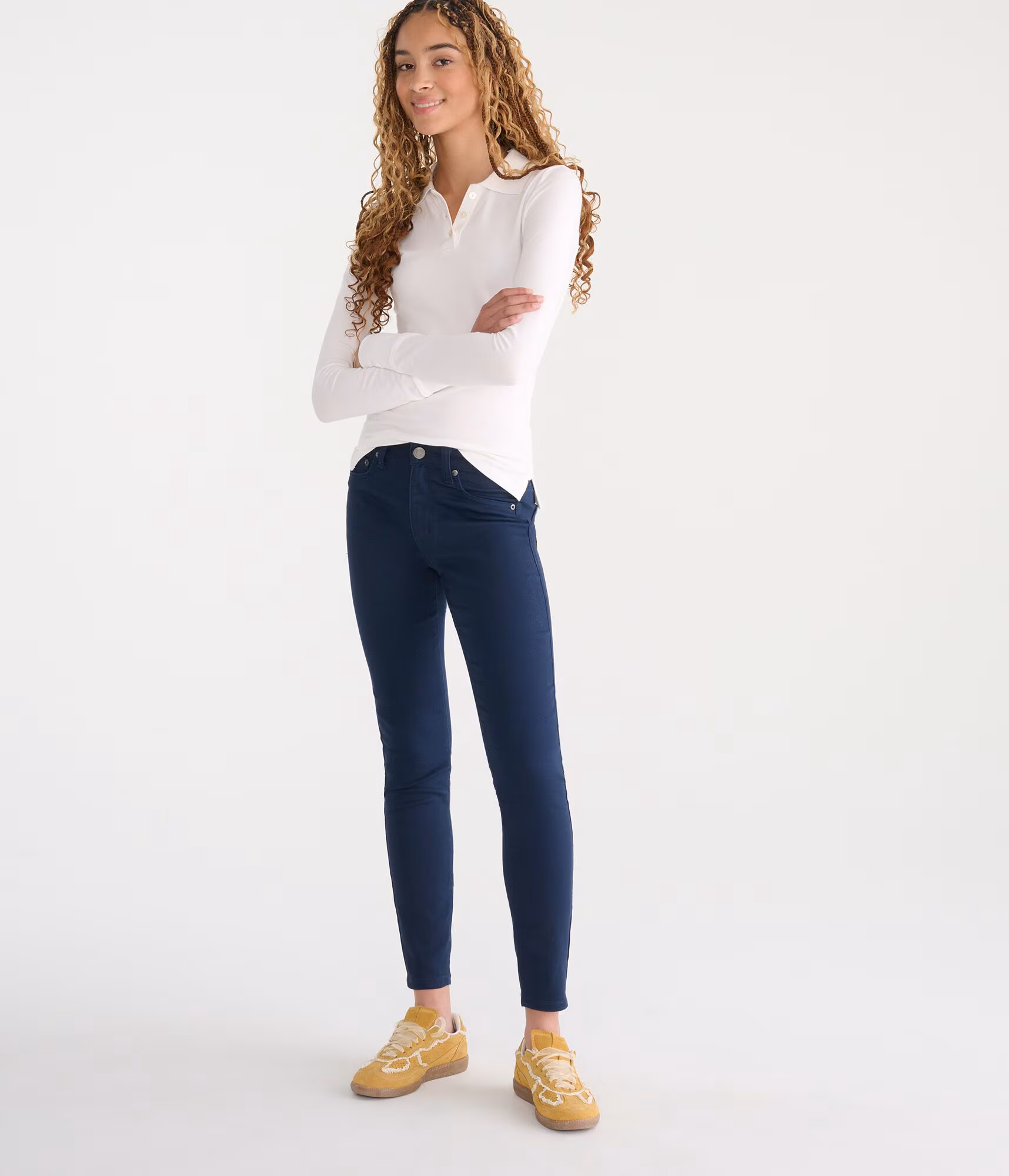 Seriously Stretchy High-Rise Uniform Jegging navy prep