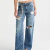 High-Rise Baggy Wide Leg Jean dark wash