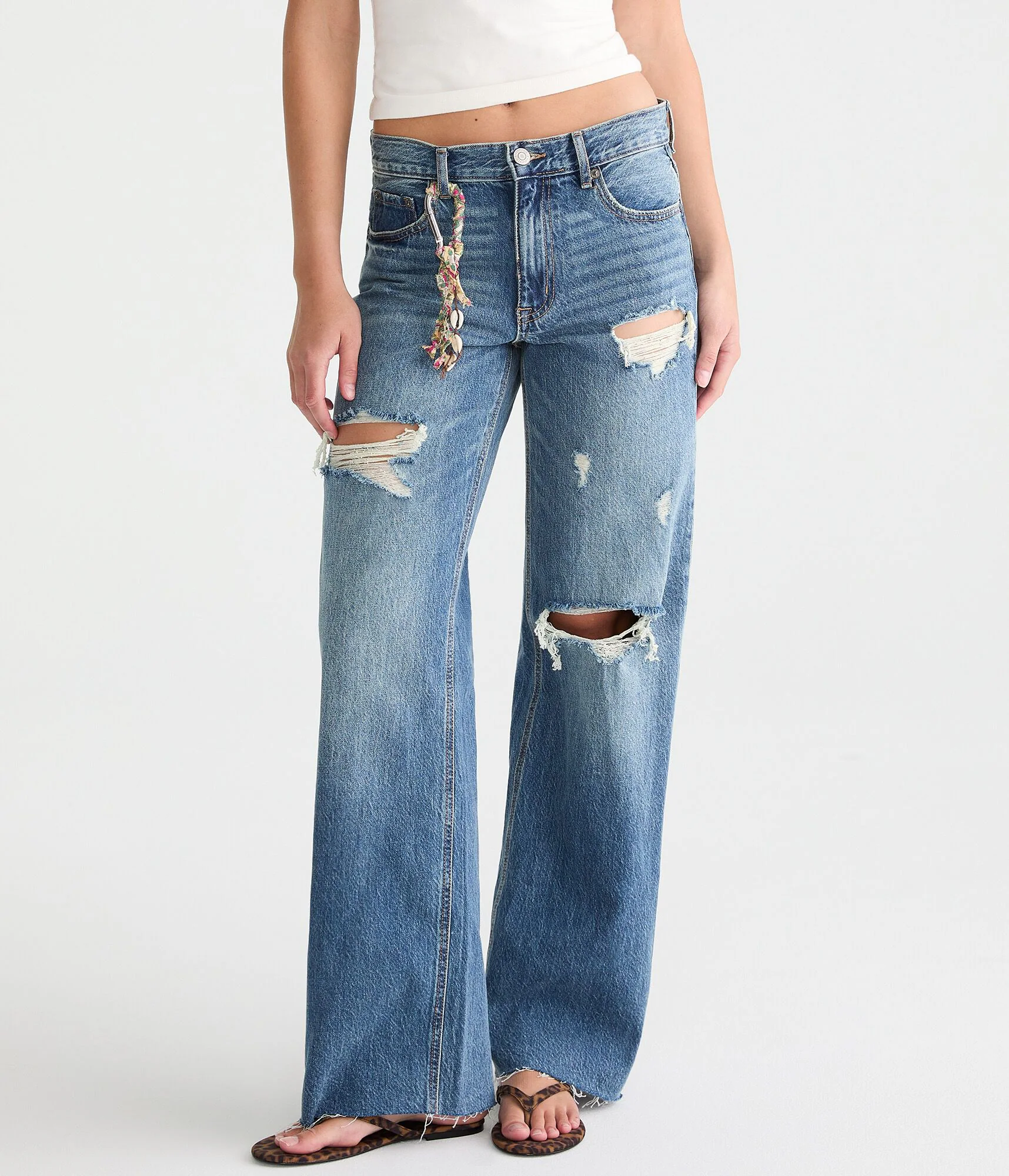 High-Rise Baggy Wide Leg Jean dark wash