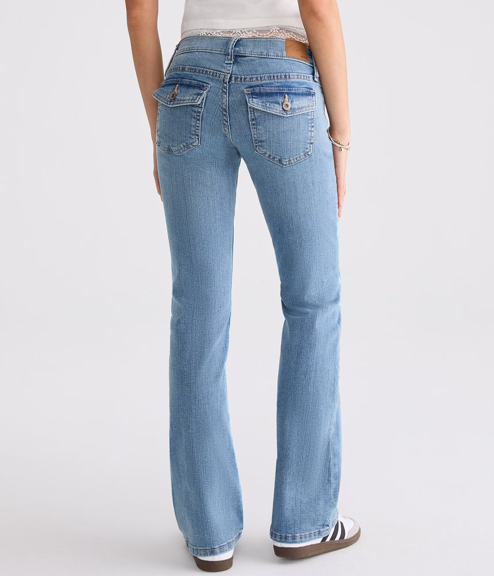 Super Low-Rise Bootcut Jean medium wash