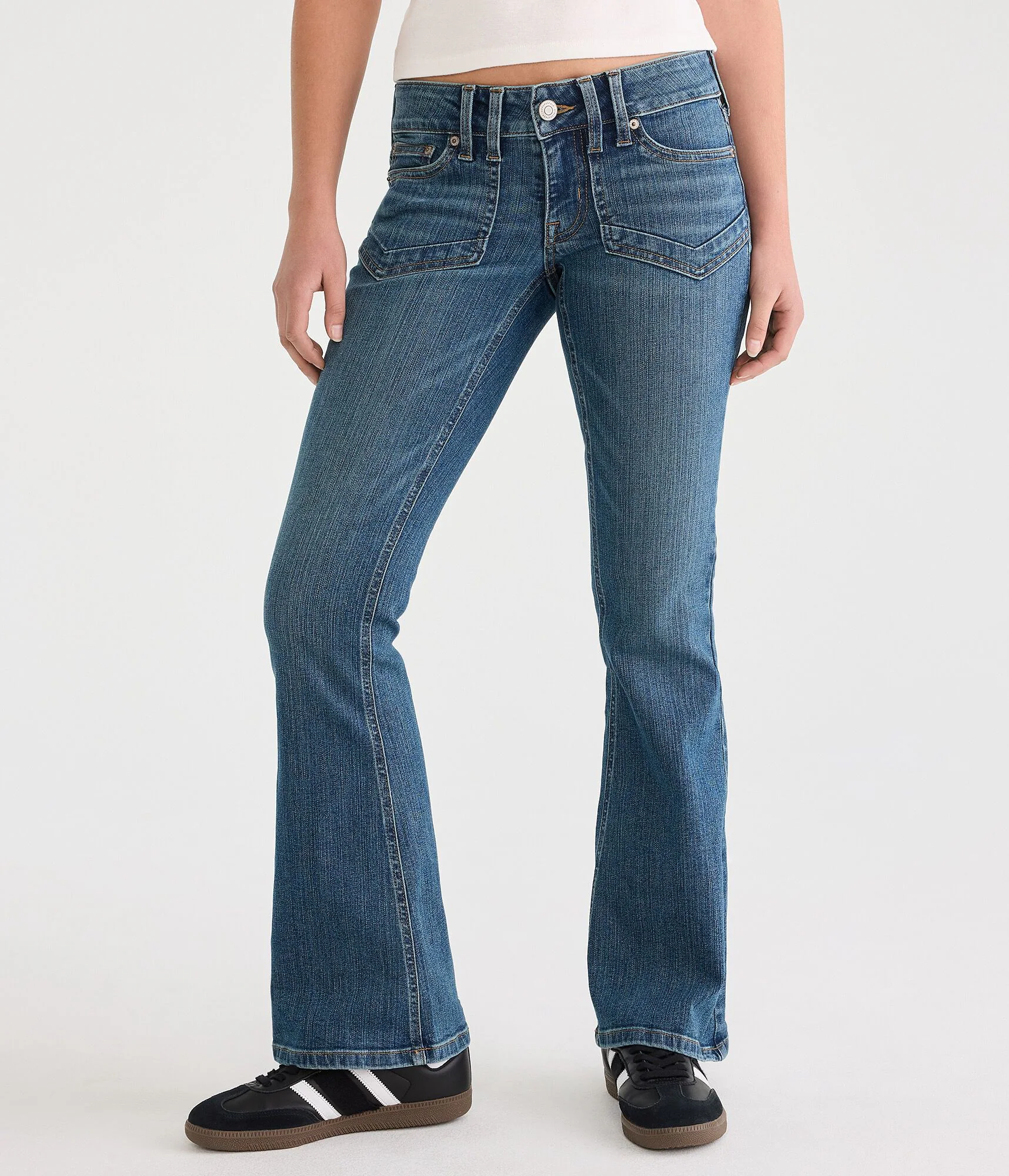 Low-Rise Flare Jean dark wash