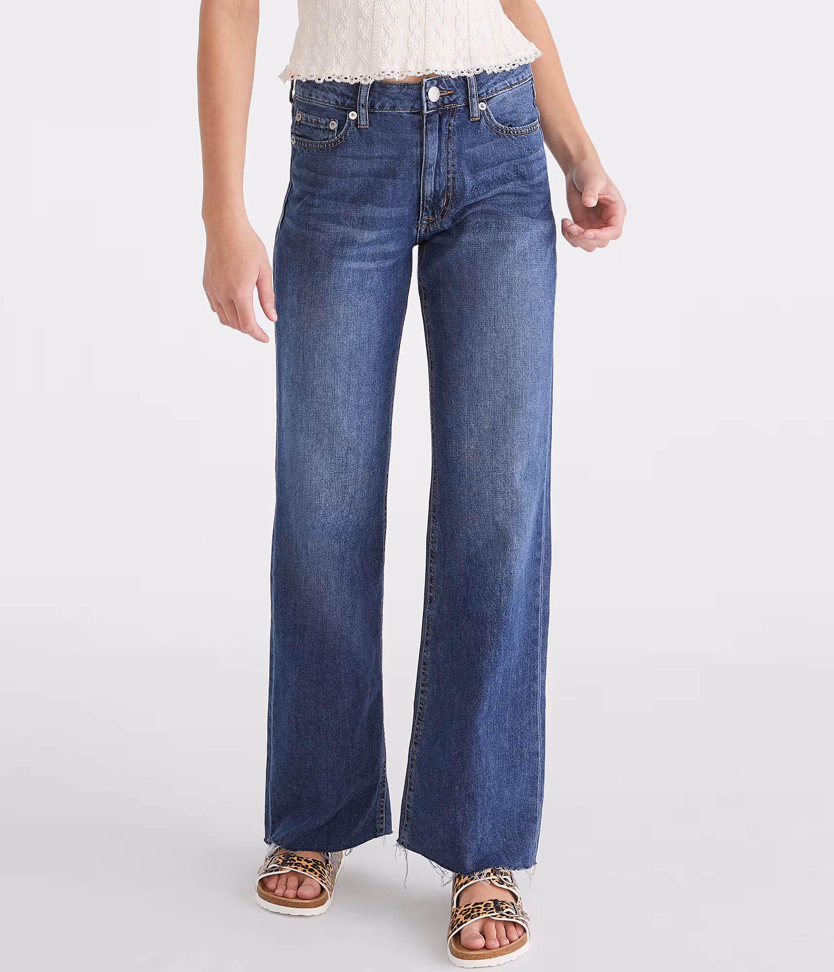 High-Rise Wide Leg Jean dark wash