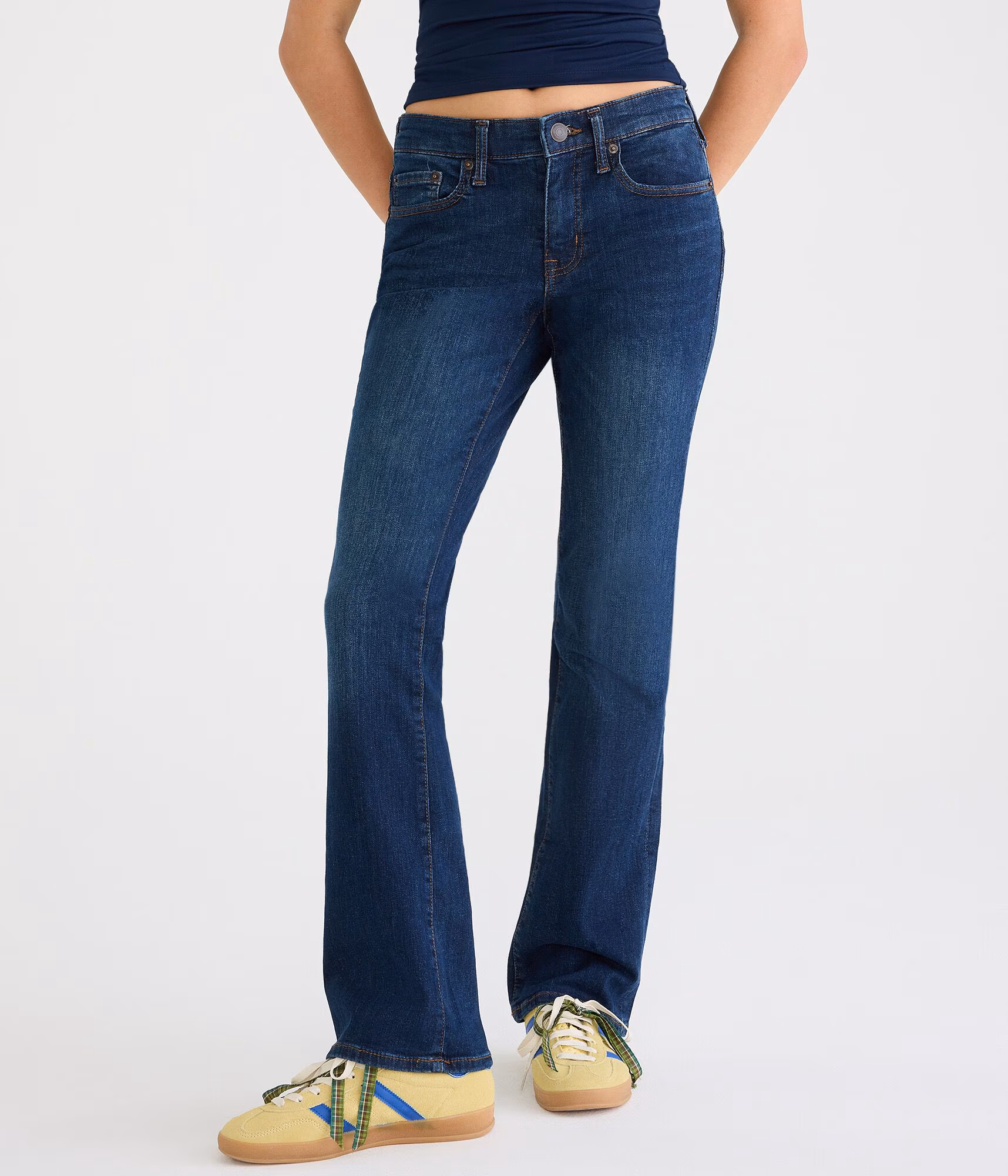Mid-Rise Bootcut Jean dark wash
