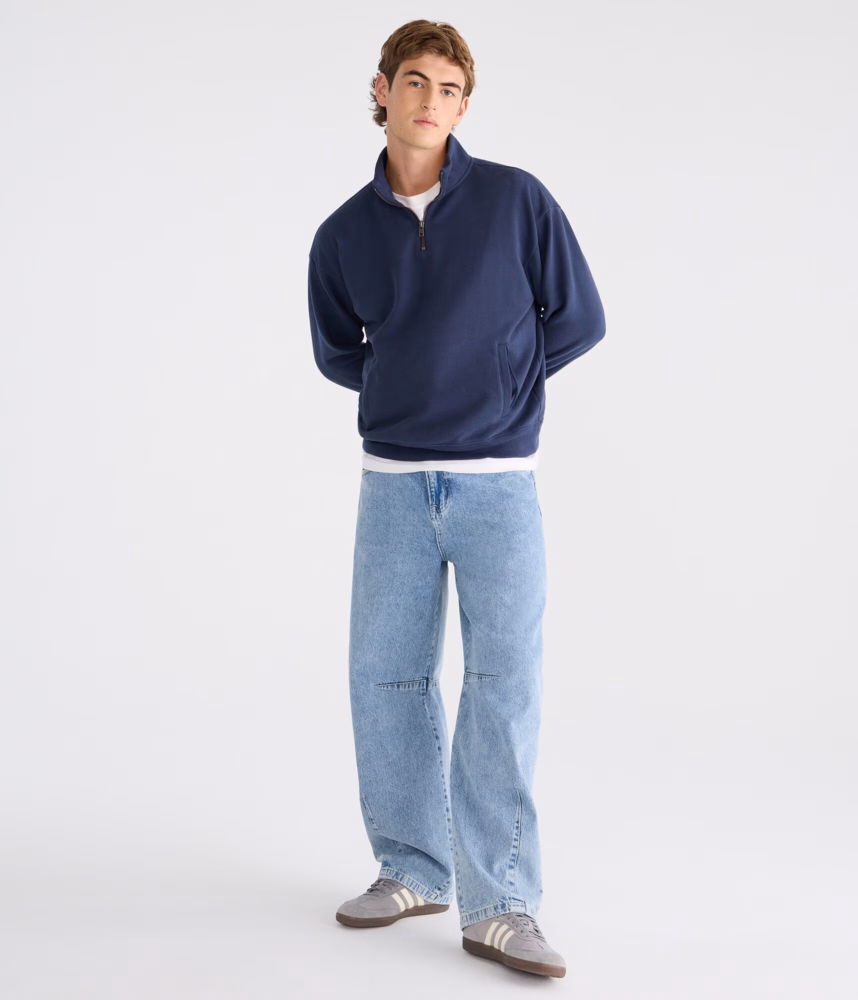 Cloud Soft Boxy Quarter-Zip Sweatshirt