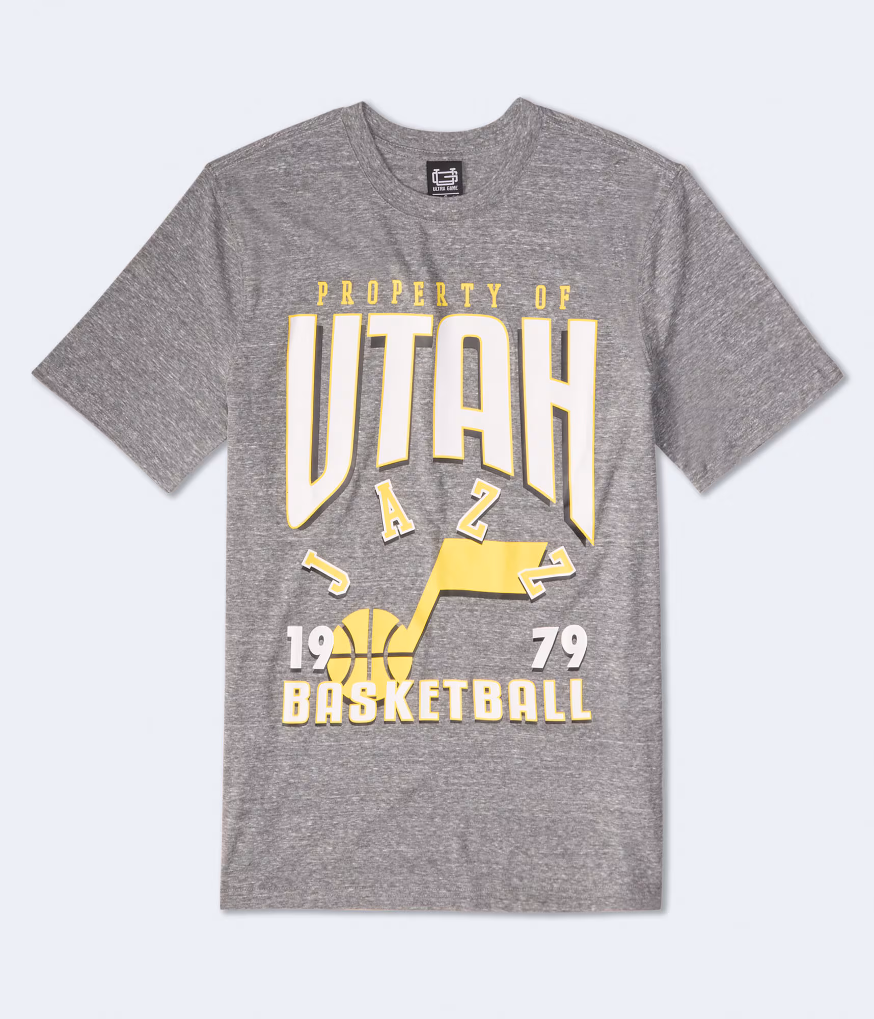 Property Of Utah Jazz Relaxed Graphic Tee grey