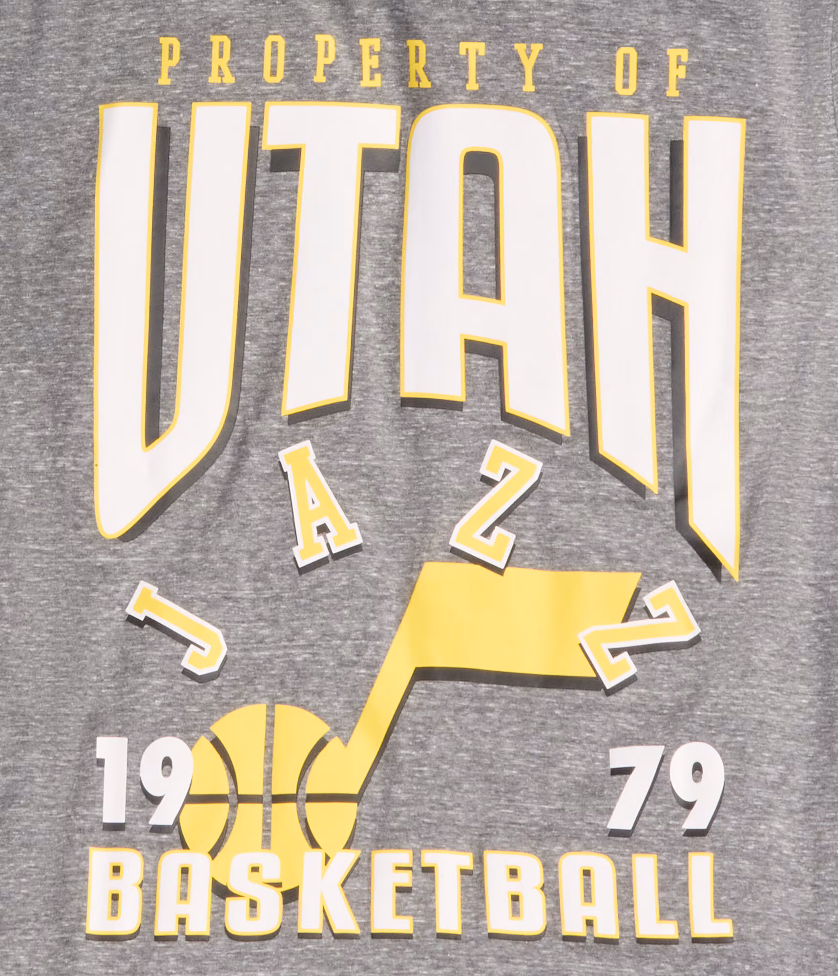 Property Of Utah Jazz Relaxed Graphic Tee grey