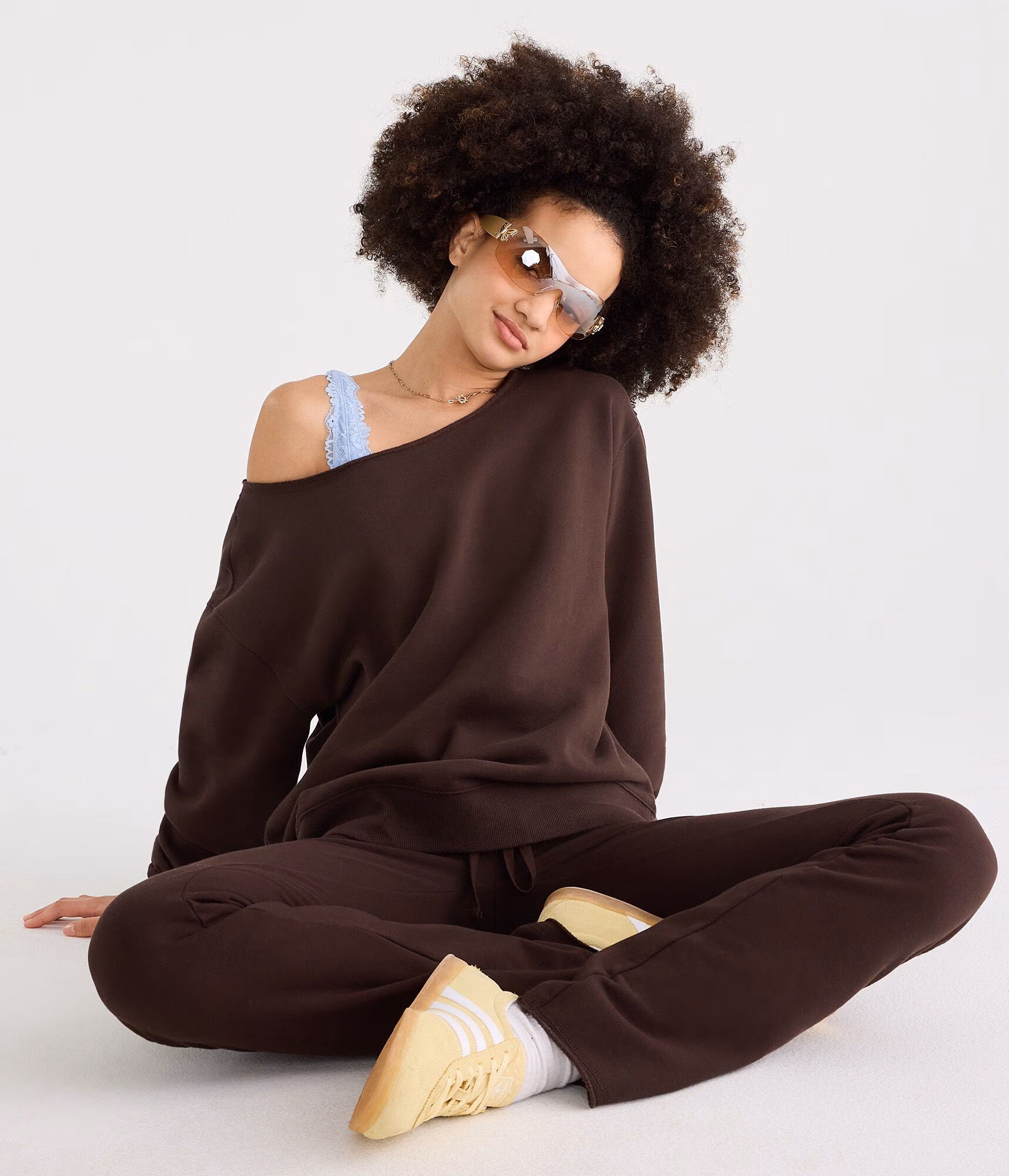 Cloud Soft Oversized Off-The-Shoulder Sweatshirt