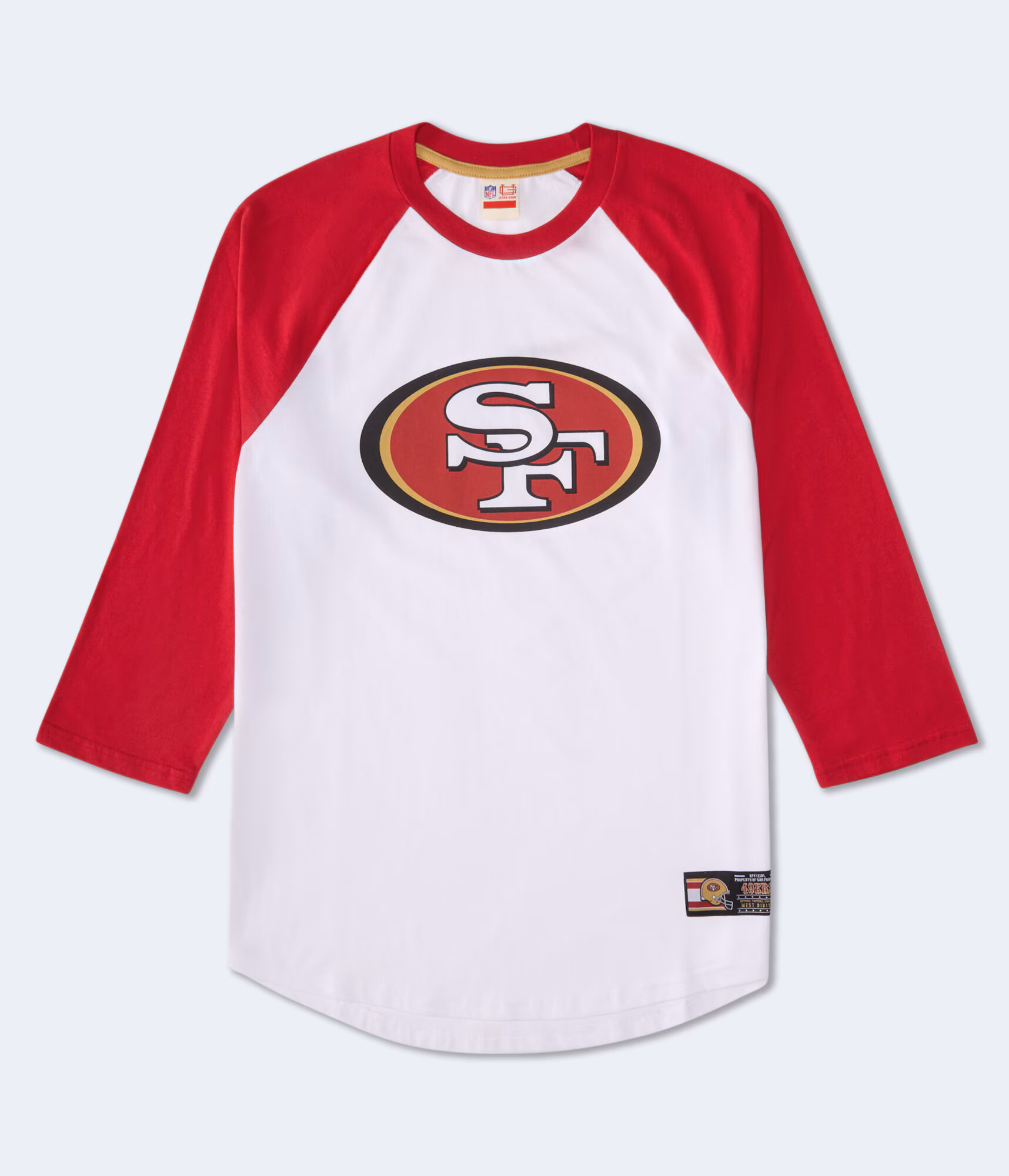 3/4 Sleeve San Francisco 49ers Relaxed Raglan Tee white
