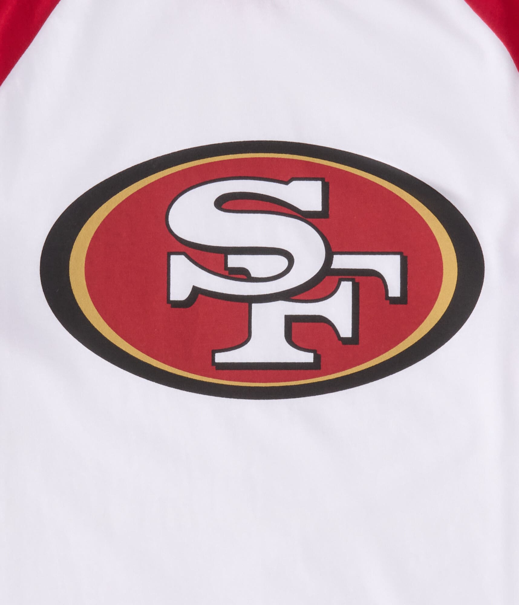 3/4 Sleeve San Francisco 49ers Relaxed Raglan Tee white