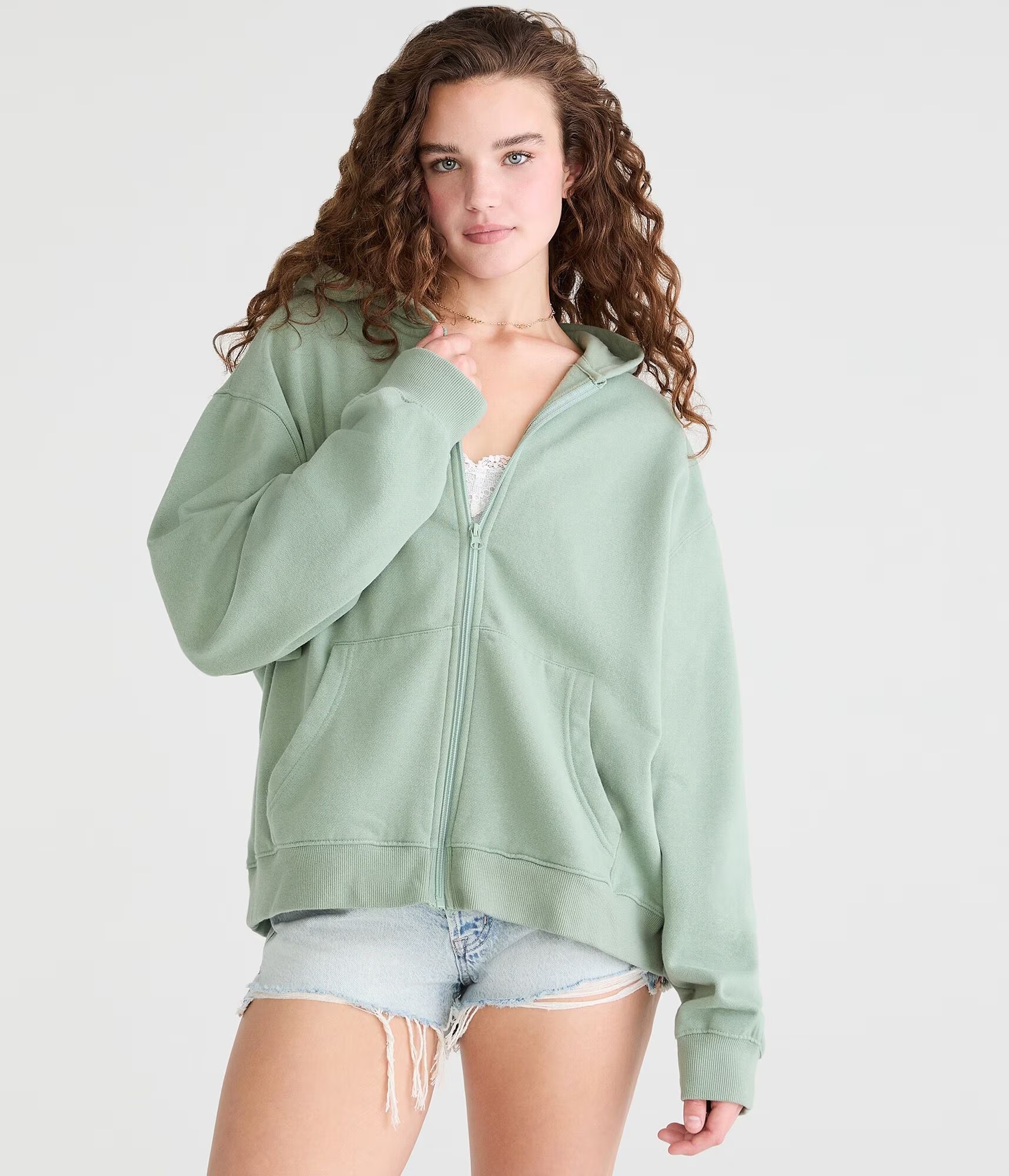Cloud Soft Oversized Full-Zip Hoodie