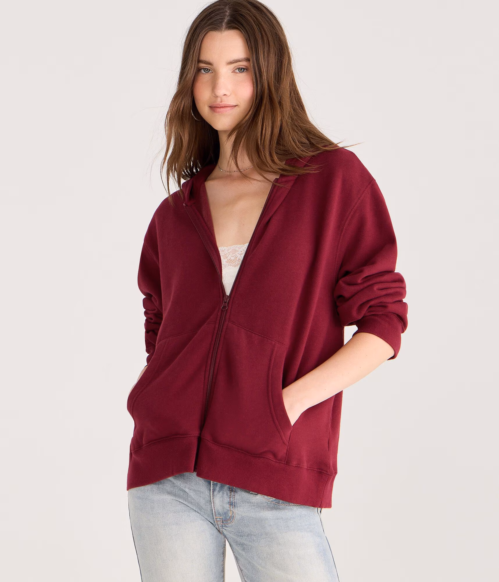 Cloud Soft Oversized Full-Zip Hoodie