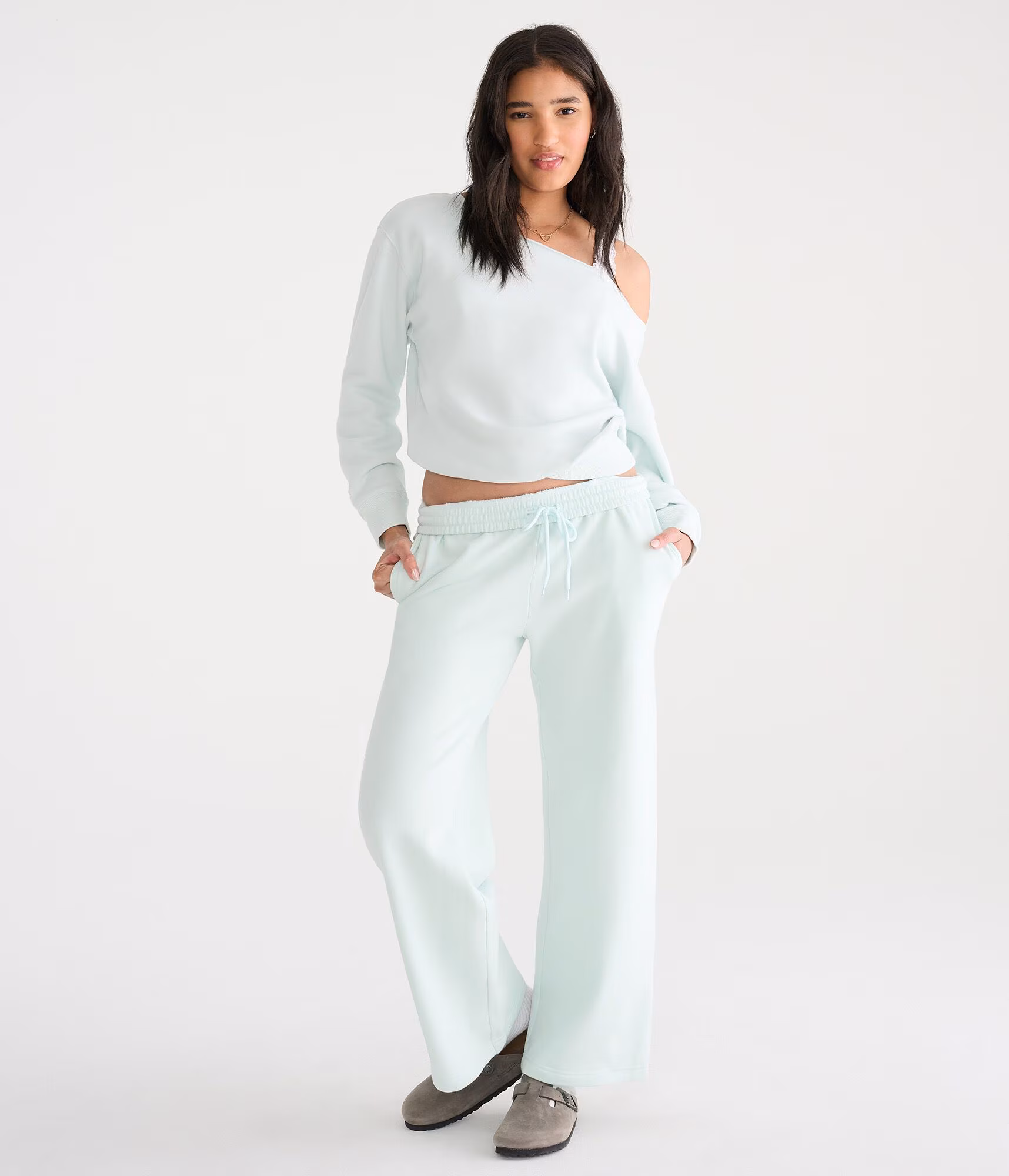 Cloud Soft Mid-Rise Wide Leg Sweatpants