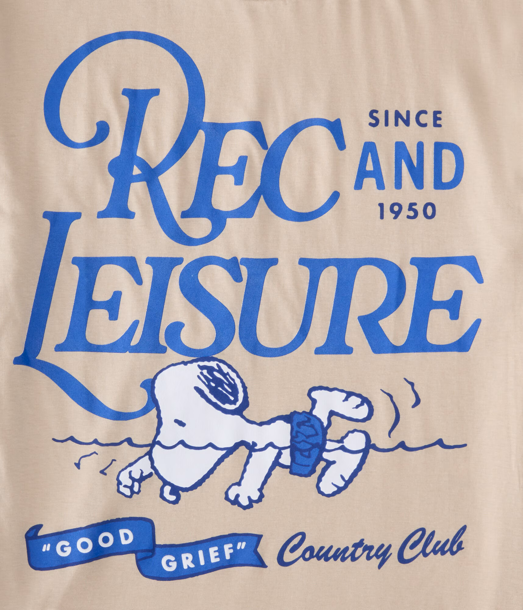 Snoopy Rec & Leisure Relaxed Graphic Tee beige