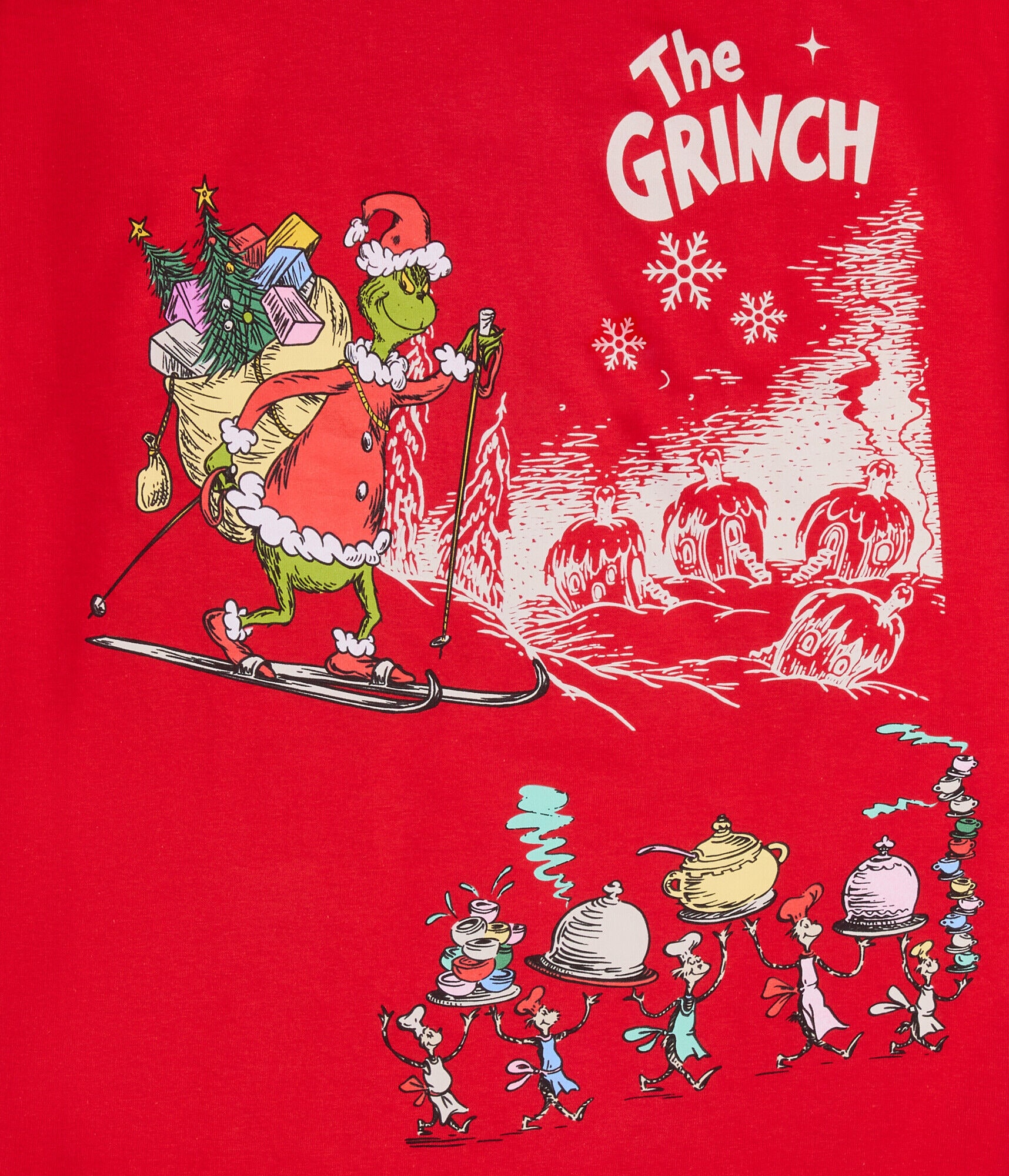 The Grinch Who-Ville Relaxed Graphic Tee red