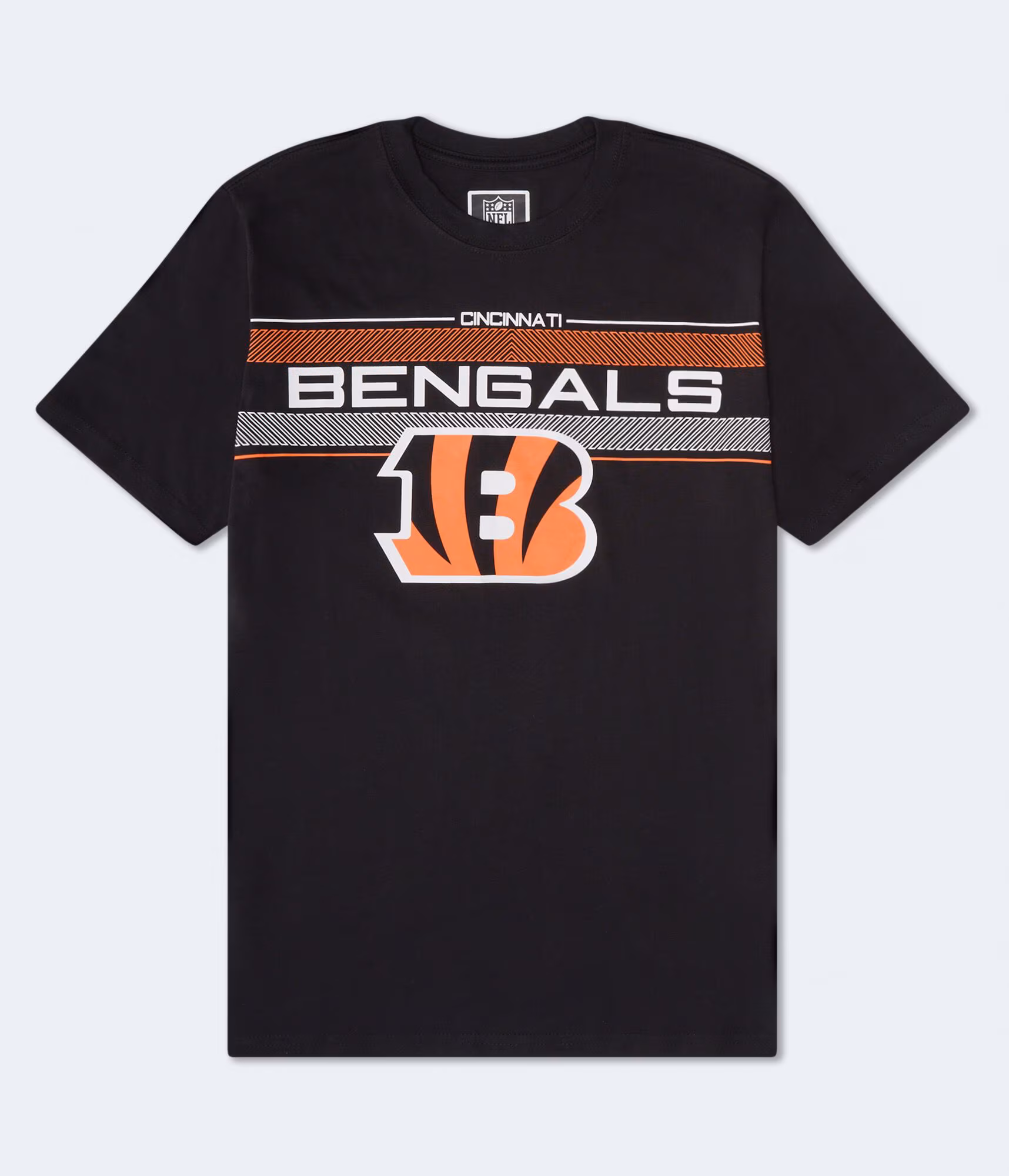 Cincinnati Bengals Chest Stripe Relaxed Graphic Tee black