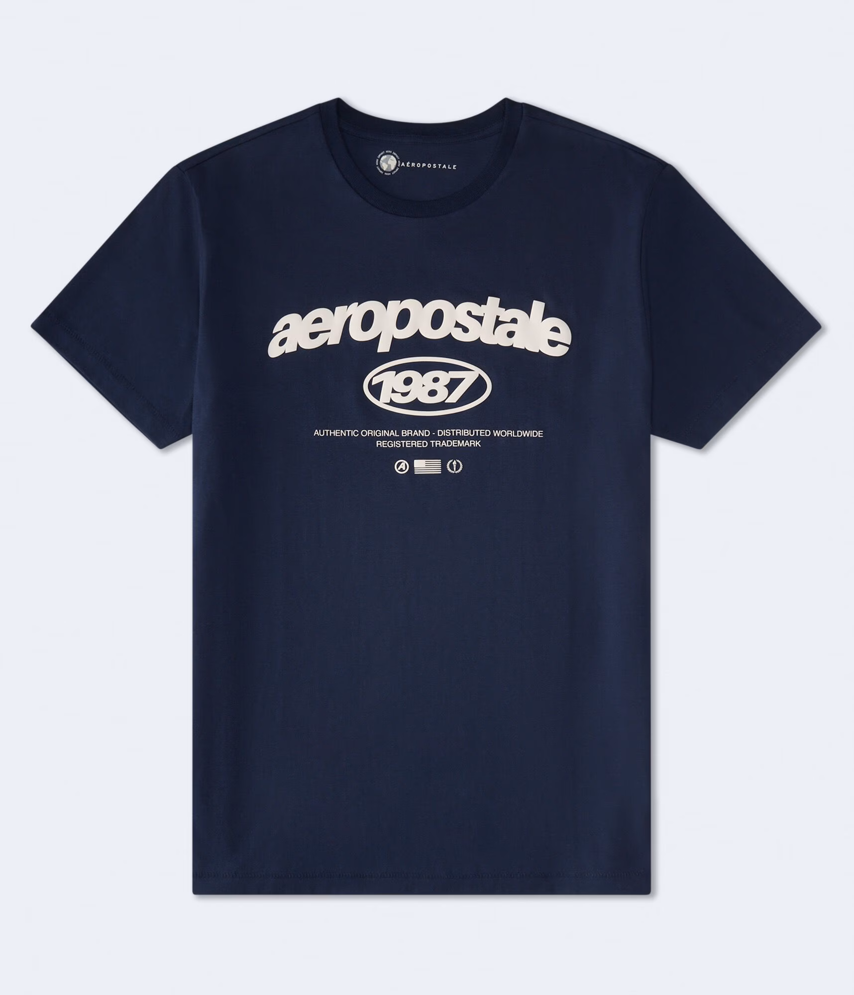 Aeropostale 1987 Oval Graphic Tee cadet navy