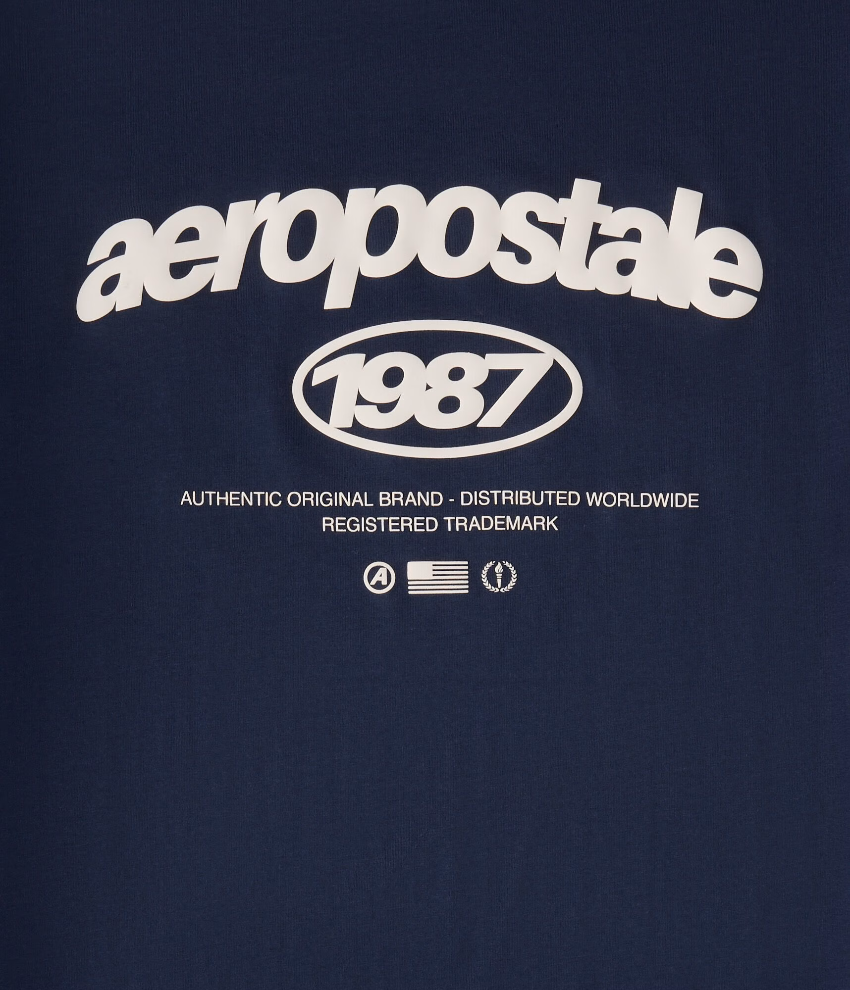 Aeropostale 1987 Oval Graphic Tee cadet navy