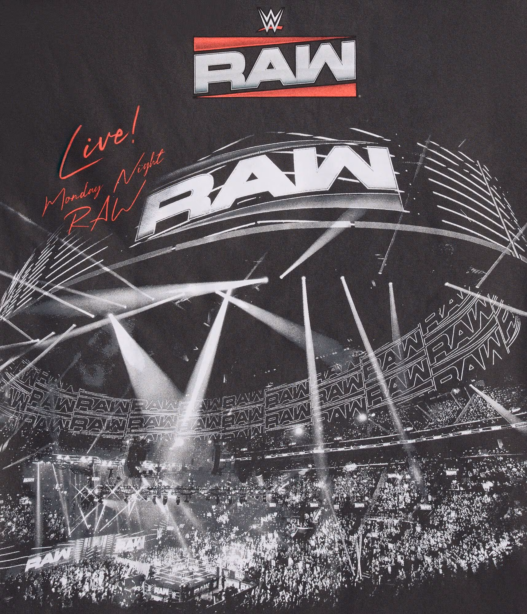 WWE Monday Night RAW Relaxed Graphic Tee grey
