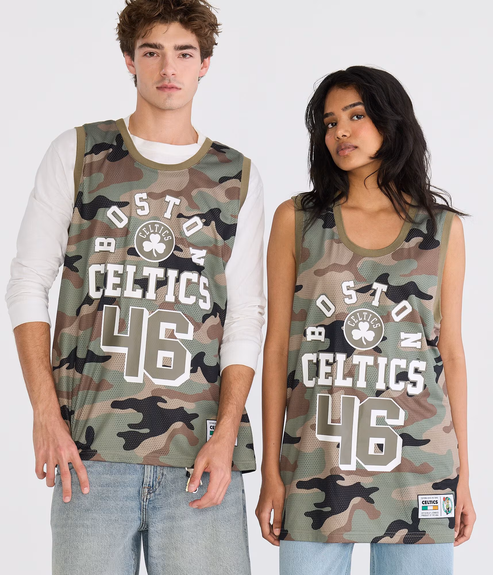 Boston Celtics Camo Mesh Tank Top garland