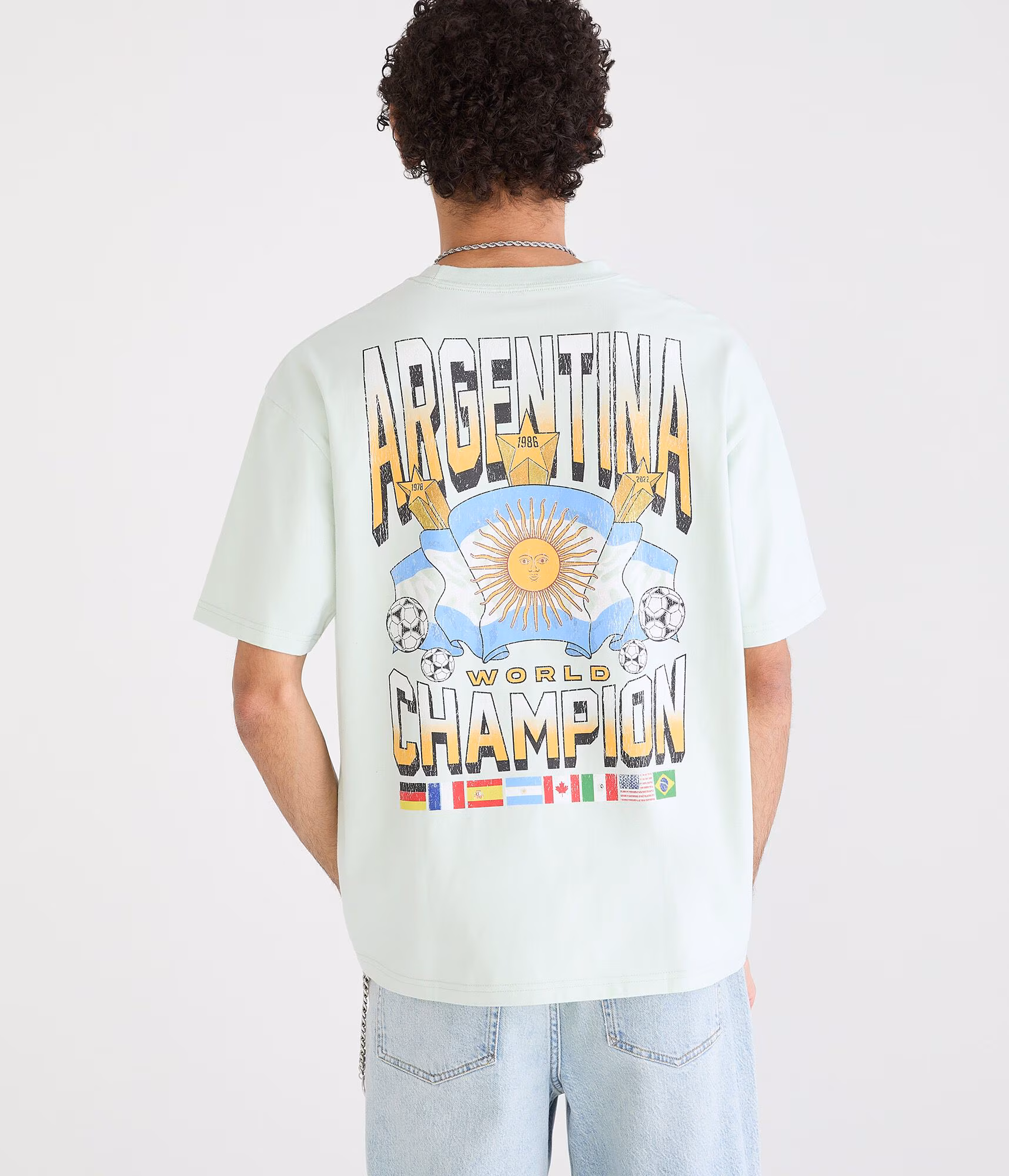 Argentina World Champion Relaxed Graphic Tee blue