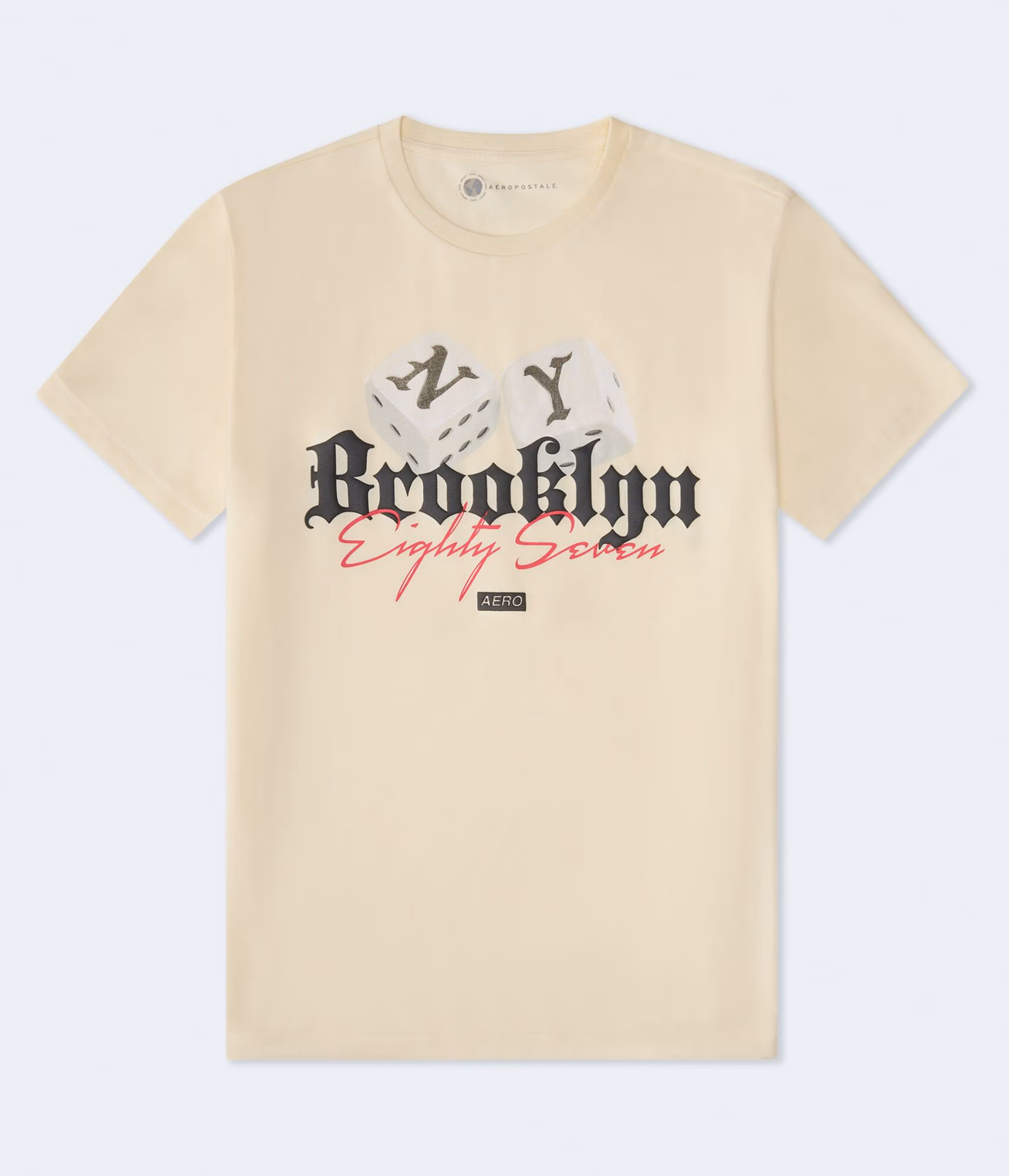 Aero Brooklyn Dice Graphic Tee stark white