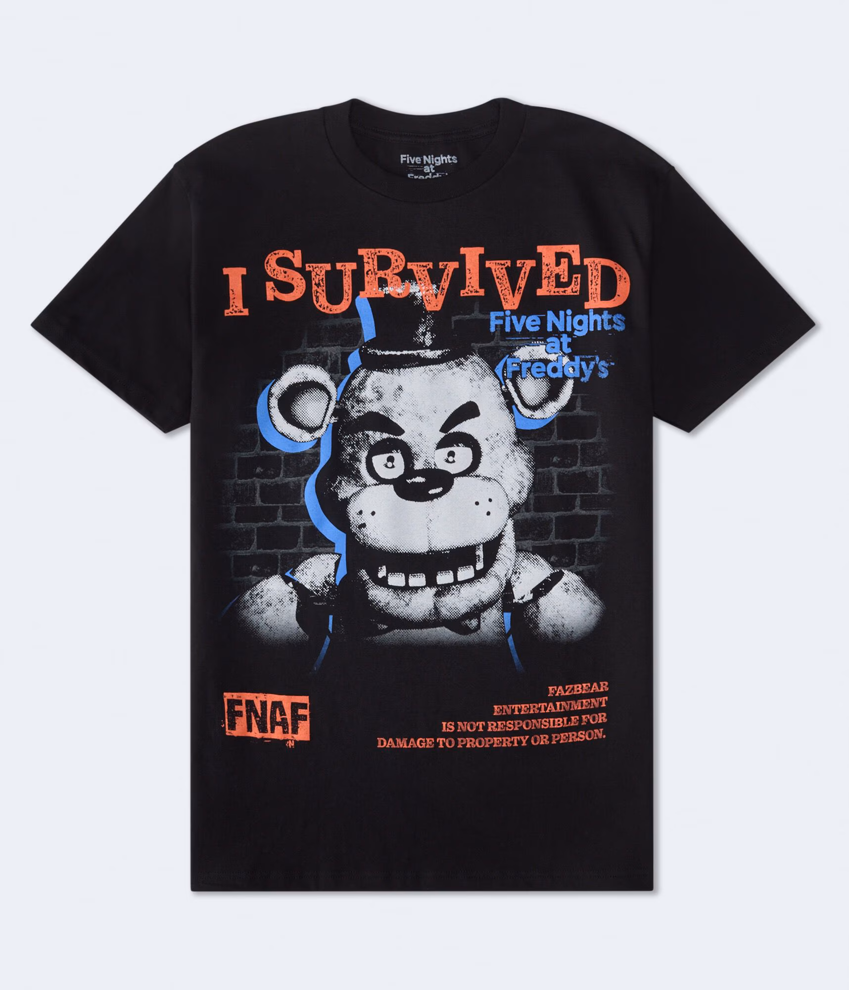 Five Nights At Freddy's Relaxed Graphic Tee black
