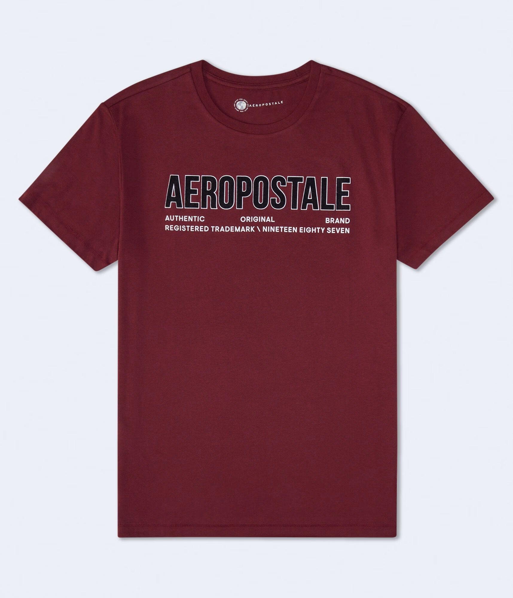 Aeropostale Authentic Logo Flocked Graphic Tee bloomsberry